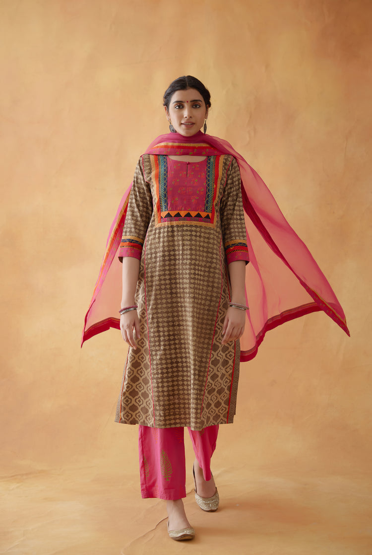 Yoke Kurta Cedar Beige (8810262200619)