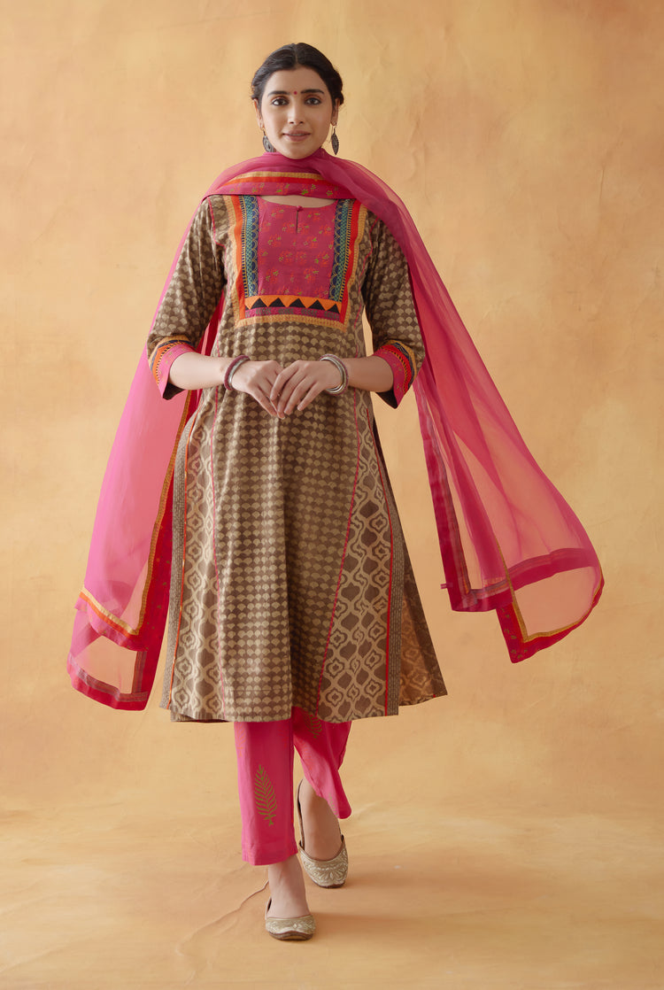 Yoke Kurta Cedar Beige (8810262200619)