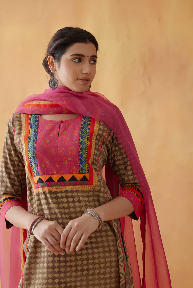 Yoke Kurta Cedar Beige (8810262200619)