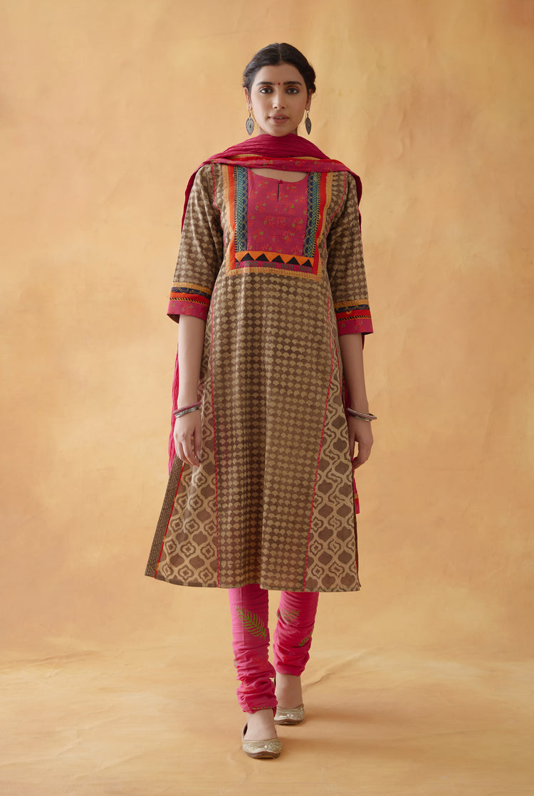 Yoke Kurta Cedar Beige (8810262200619)