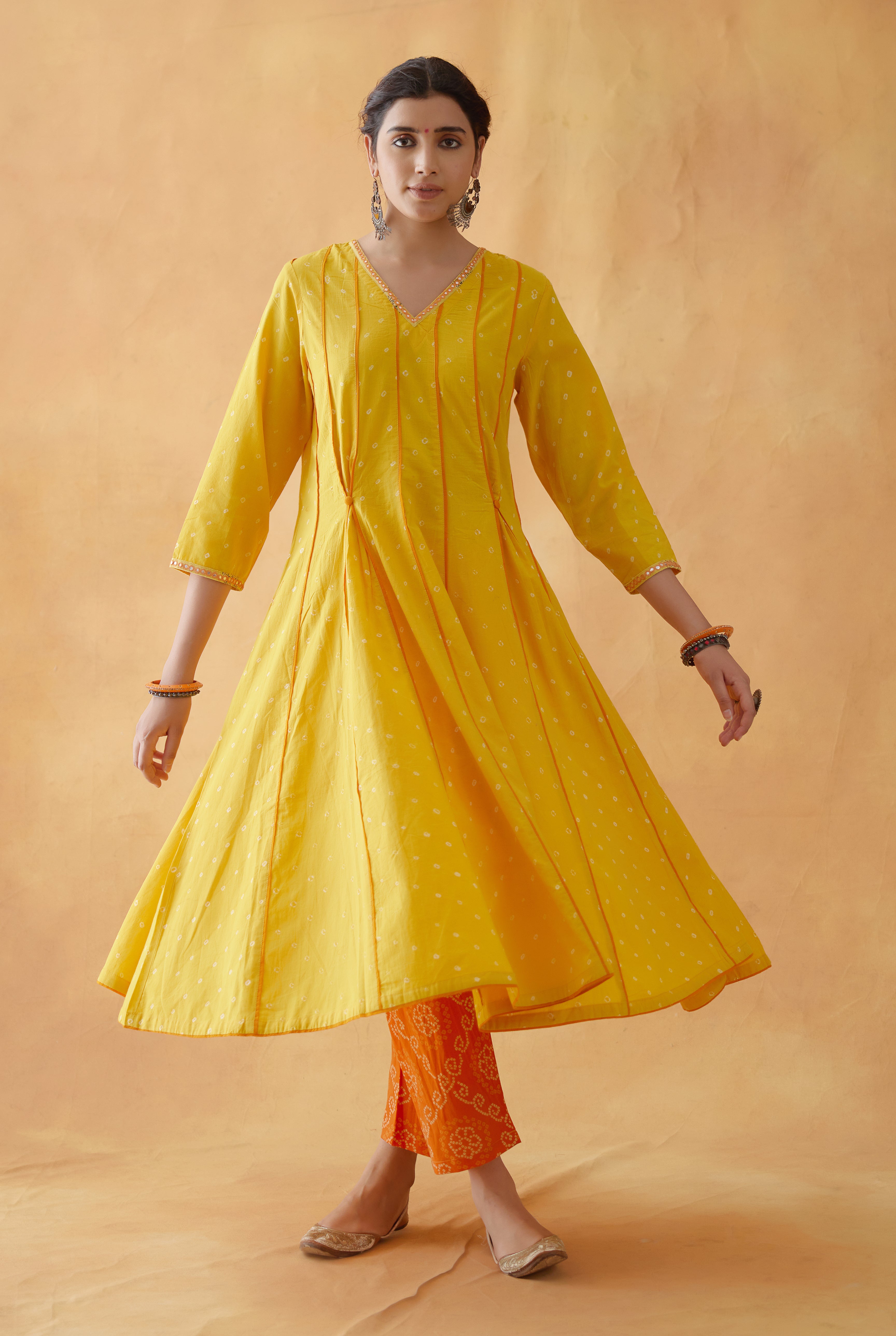 Mehtab Kurta Yellow ( Set of 2 ) (8811859509547)