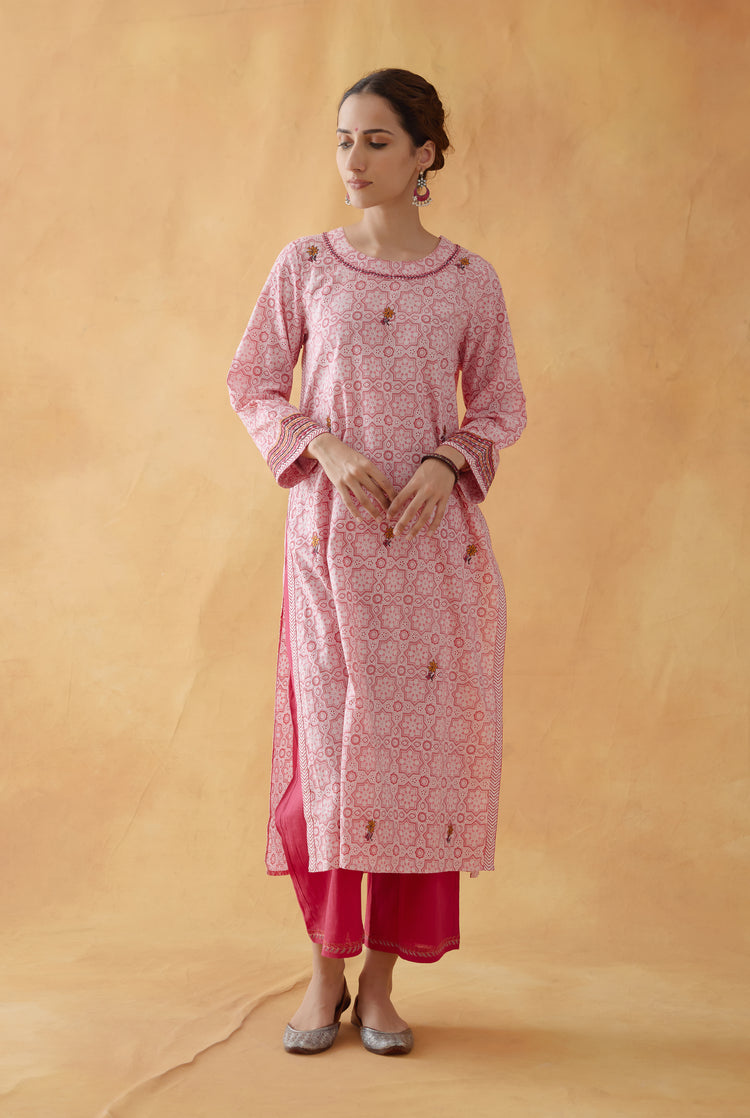 Reva Kurta Light Pink ( Set of 2 ) (8811870519595)