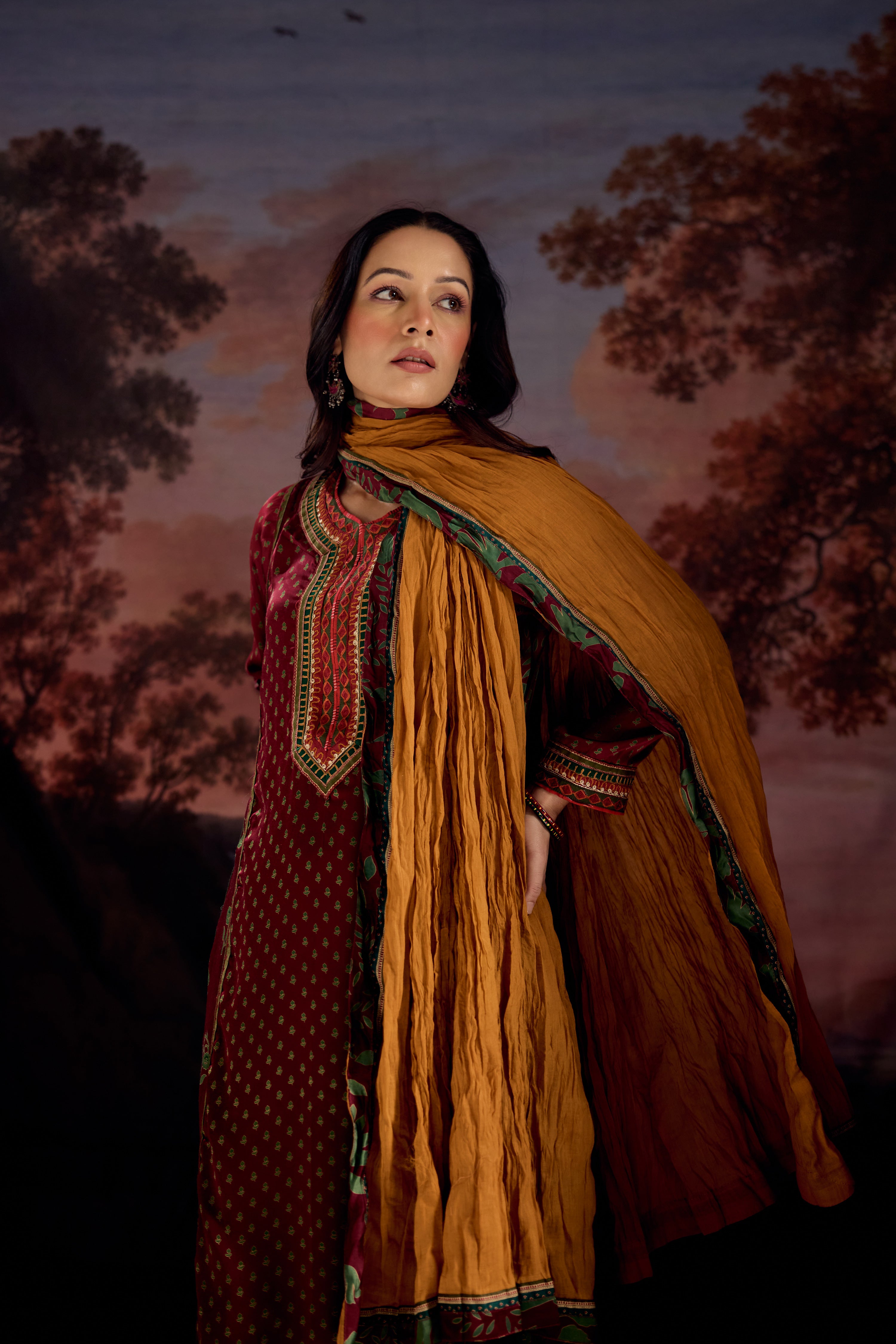 Rozana Dupatta Mustard