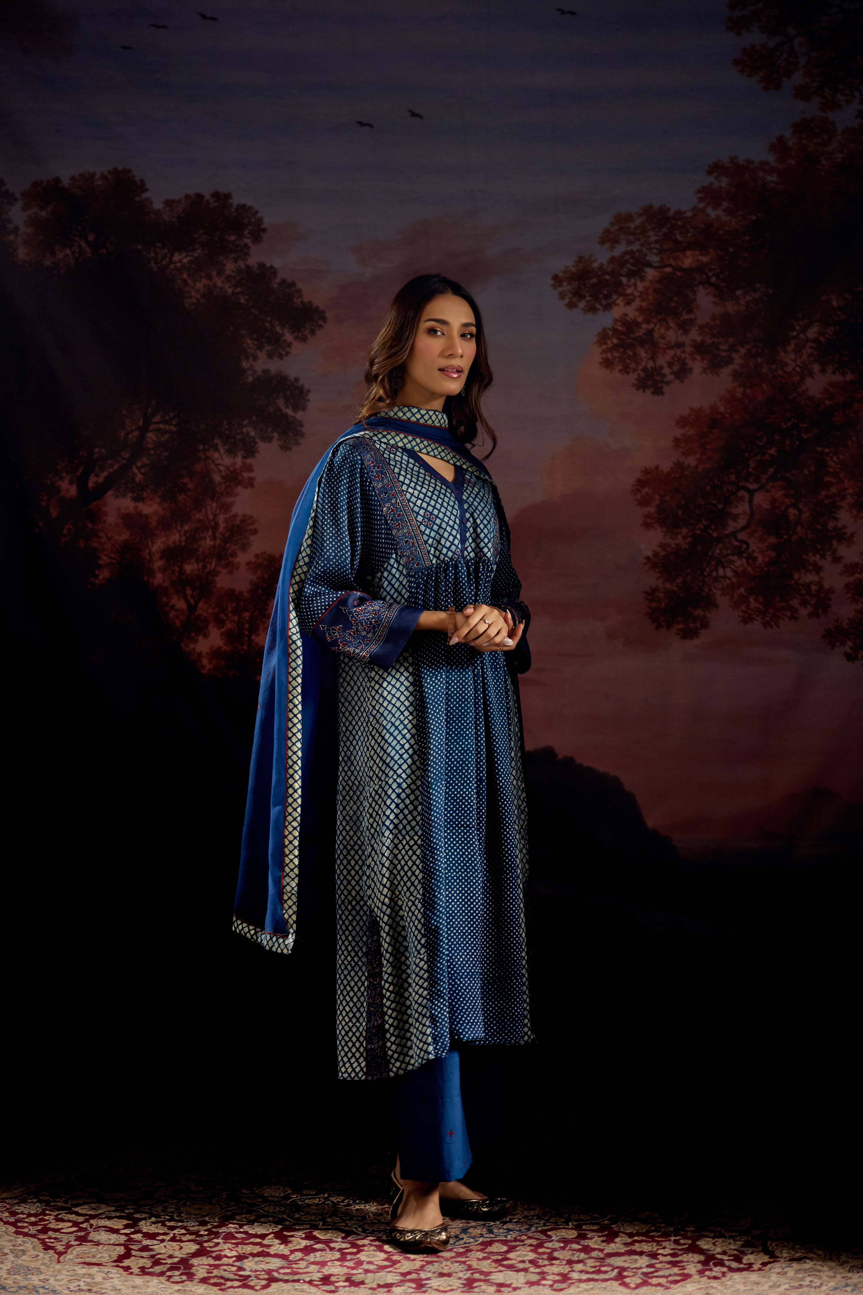 Medh Dupatta Blue
