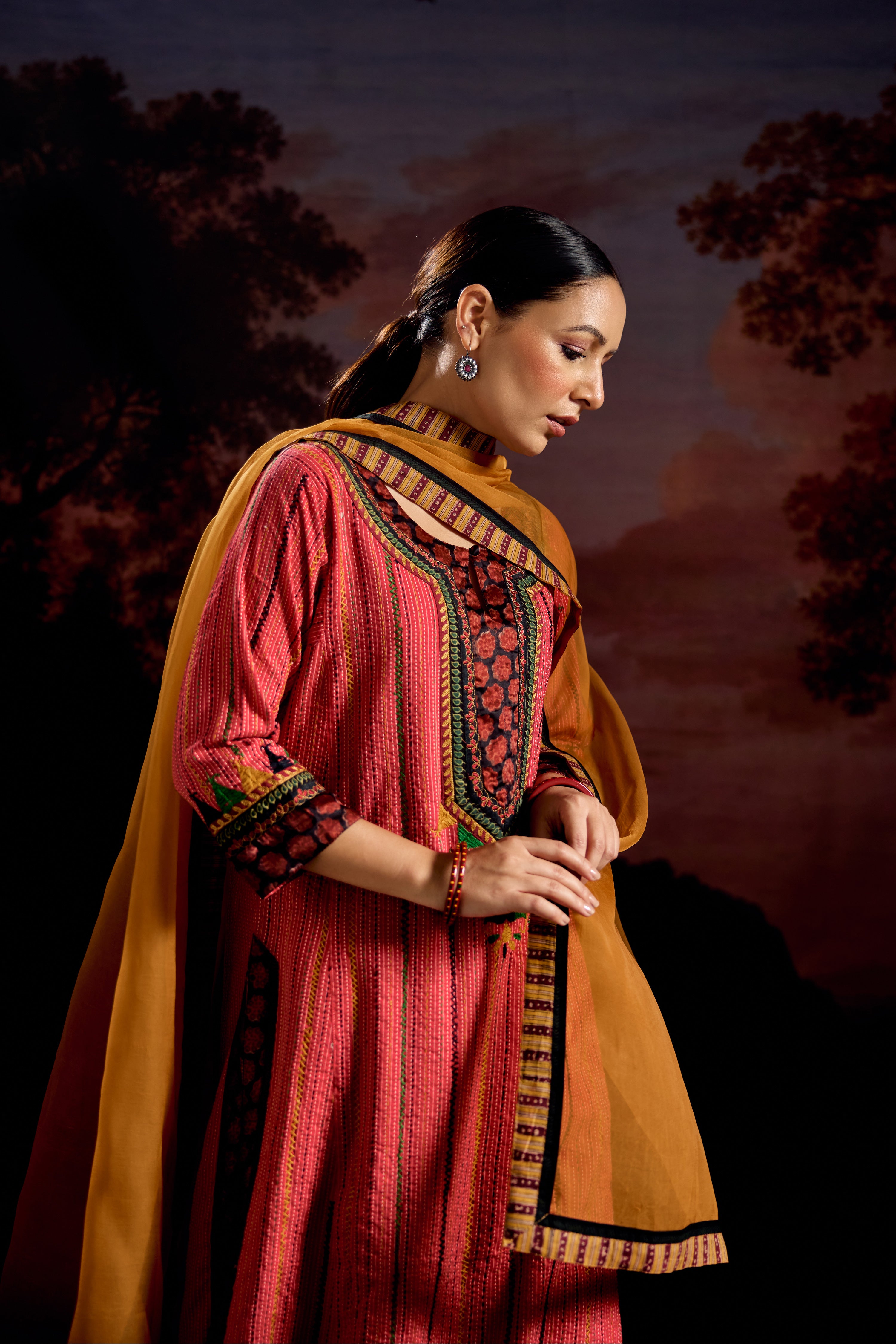 Medh Dupatta Mustard