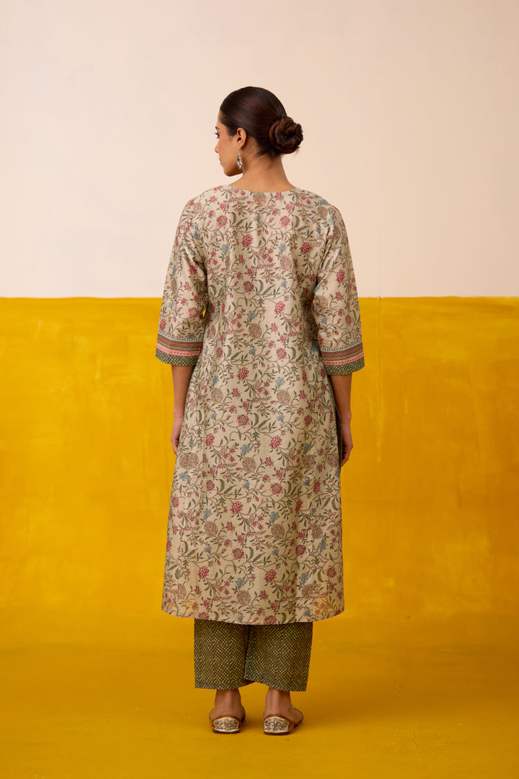 Rozana Pant Grey Green