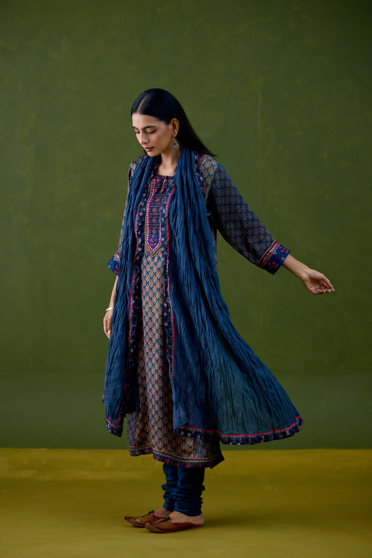 Rozana Dupatta Teal Blue