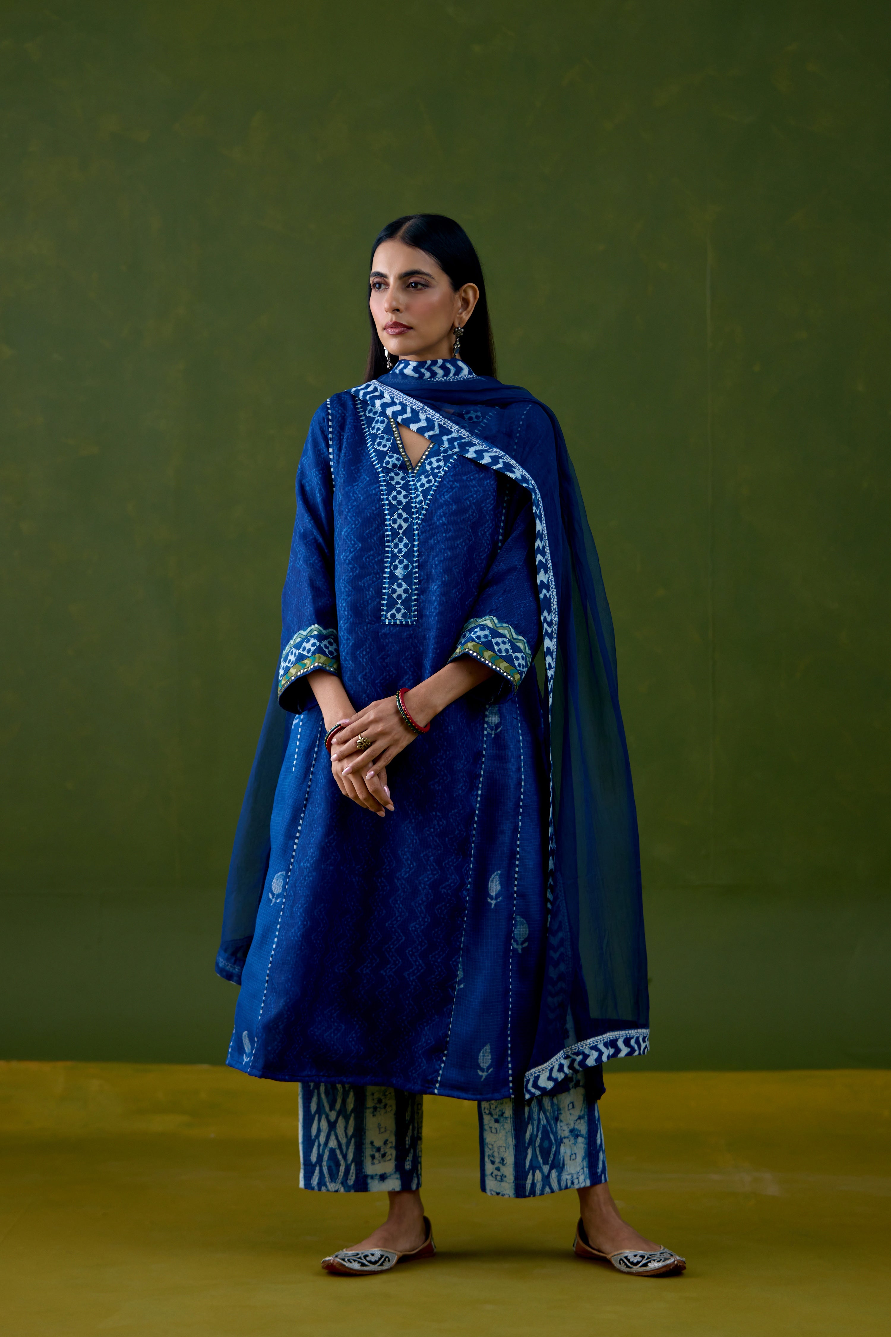 Tulsi Dupatta Dark Blue