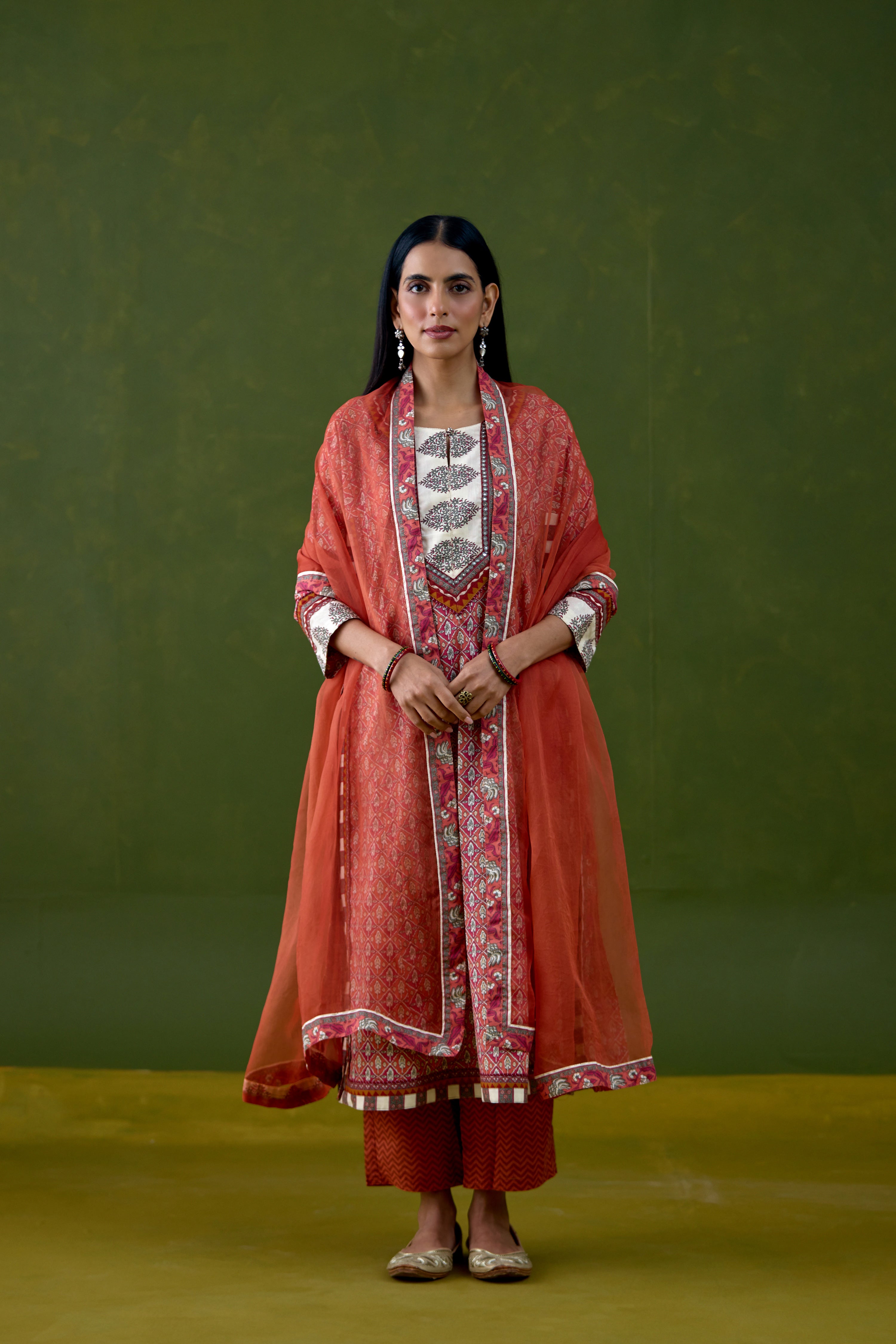Medh Dupatta Rust