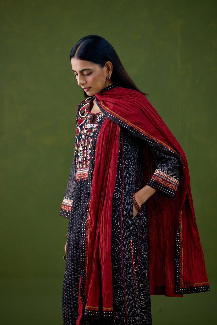 Rozana Dupatta Maroon