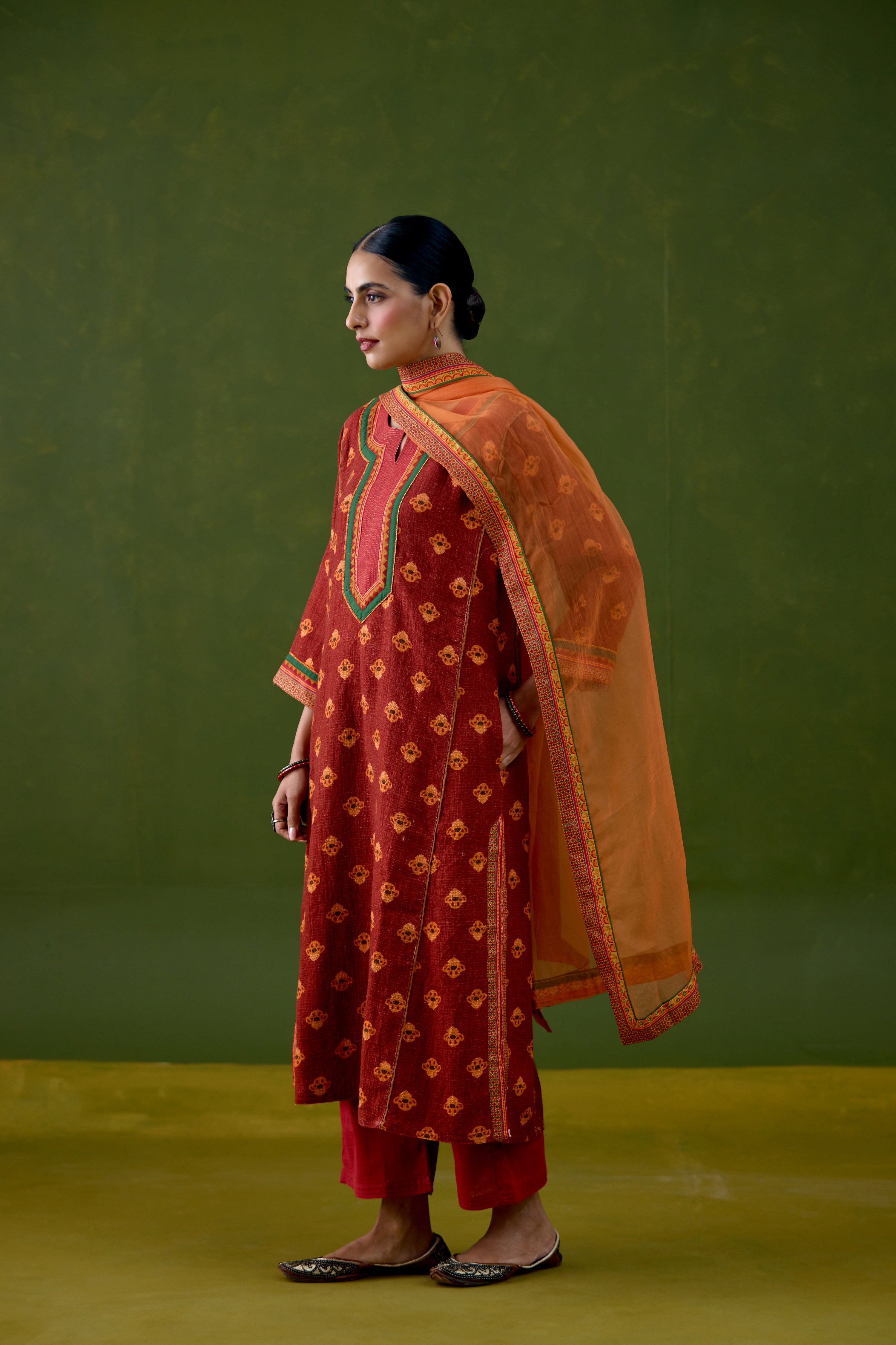Medh Dupatta Light Orange
