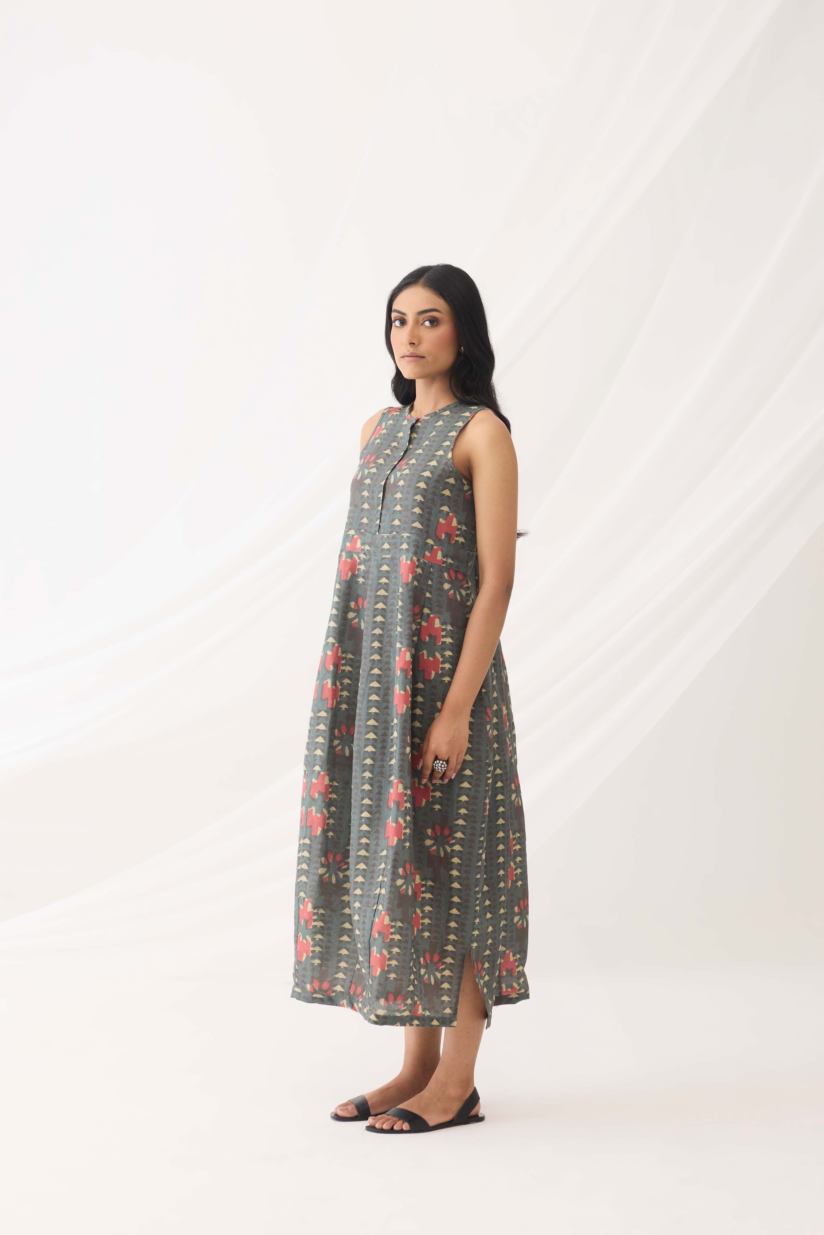 Balloon Dress Grey Pink (9964441370923)