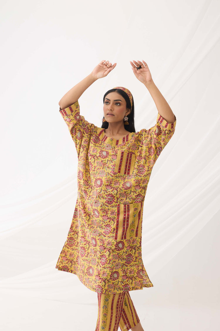 Maya Tunic Yellow Pink (9965194641707)