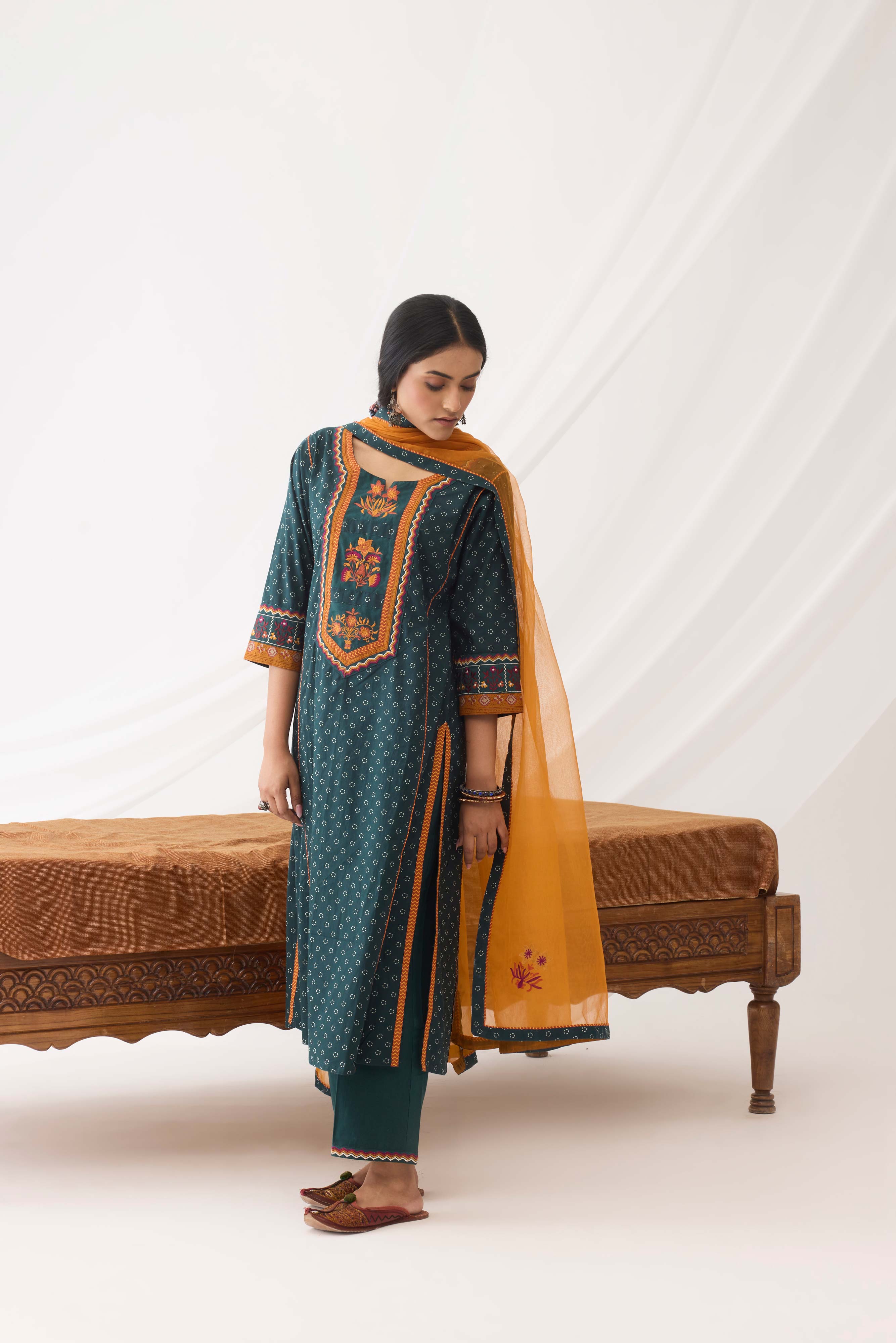 Dienne Dupatta Mustard (9963694817579)