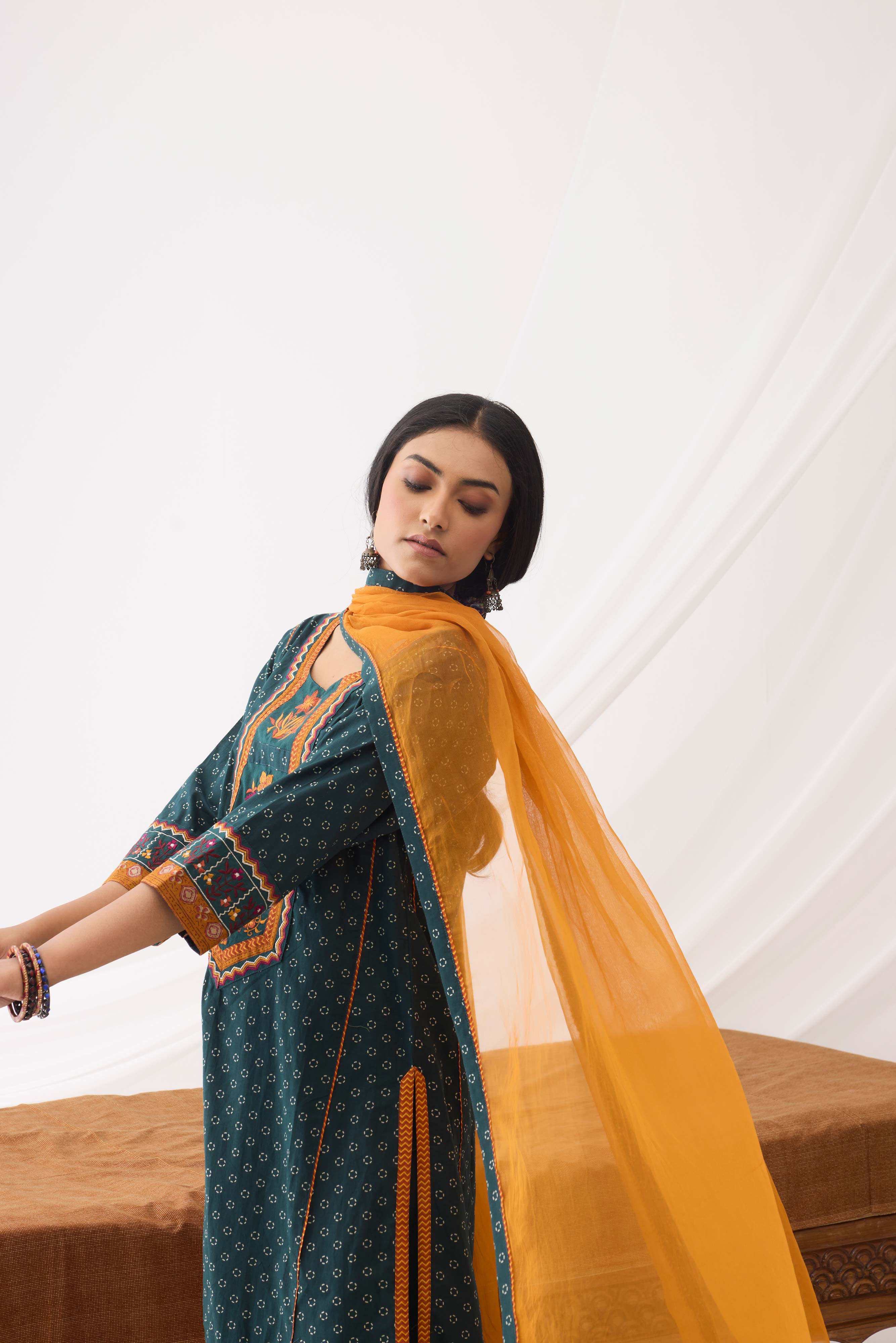 Dienne Dupatta Mustard (9963694817579)