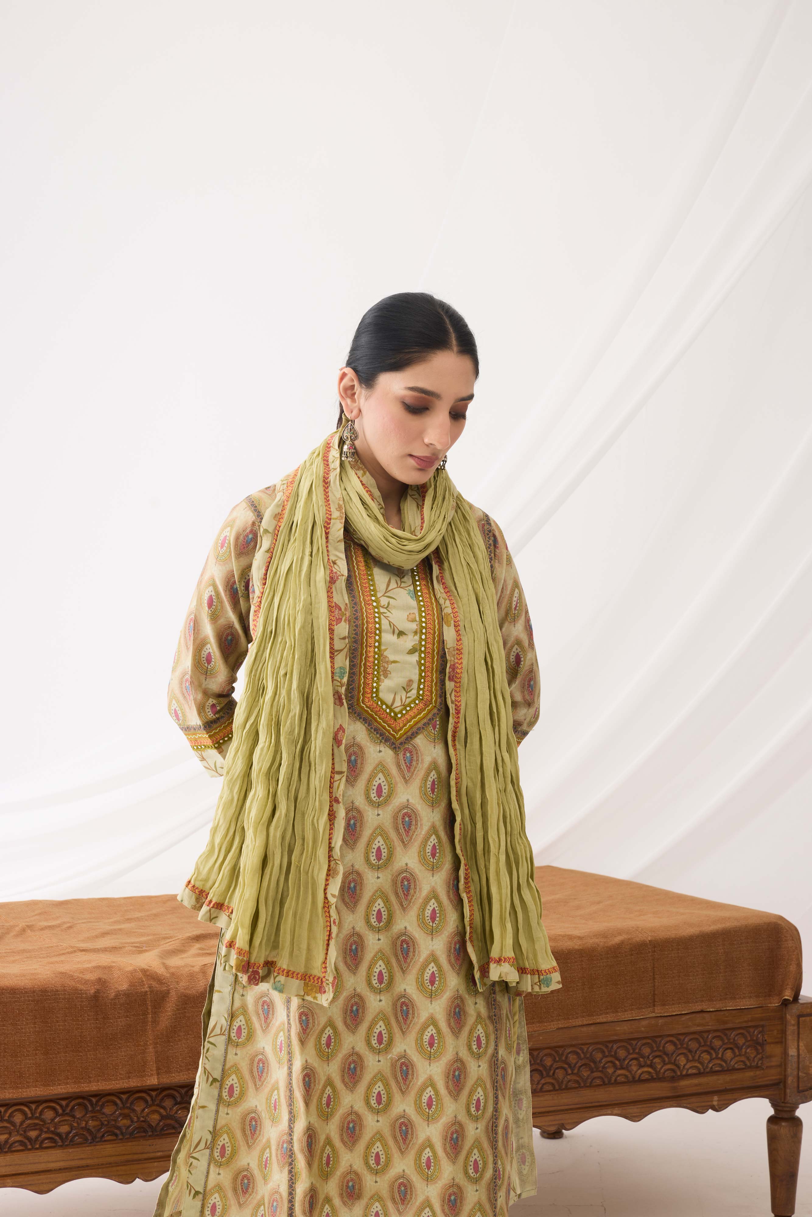 Rozana Dupatta Light Green (9963742691627)