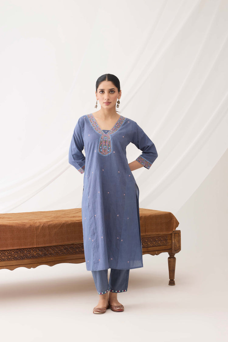 Dienne Kurta Steel Blue (9963492802859)