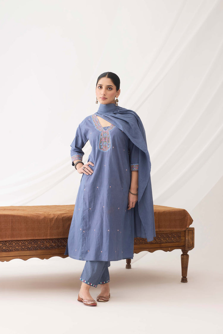 Dienne Kurta Steel Blue (9963492802859)