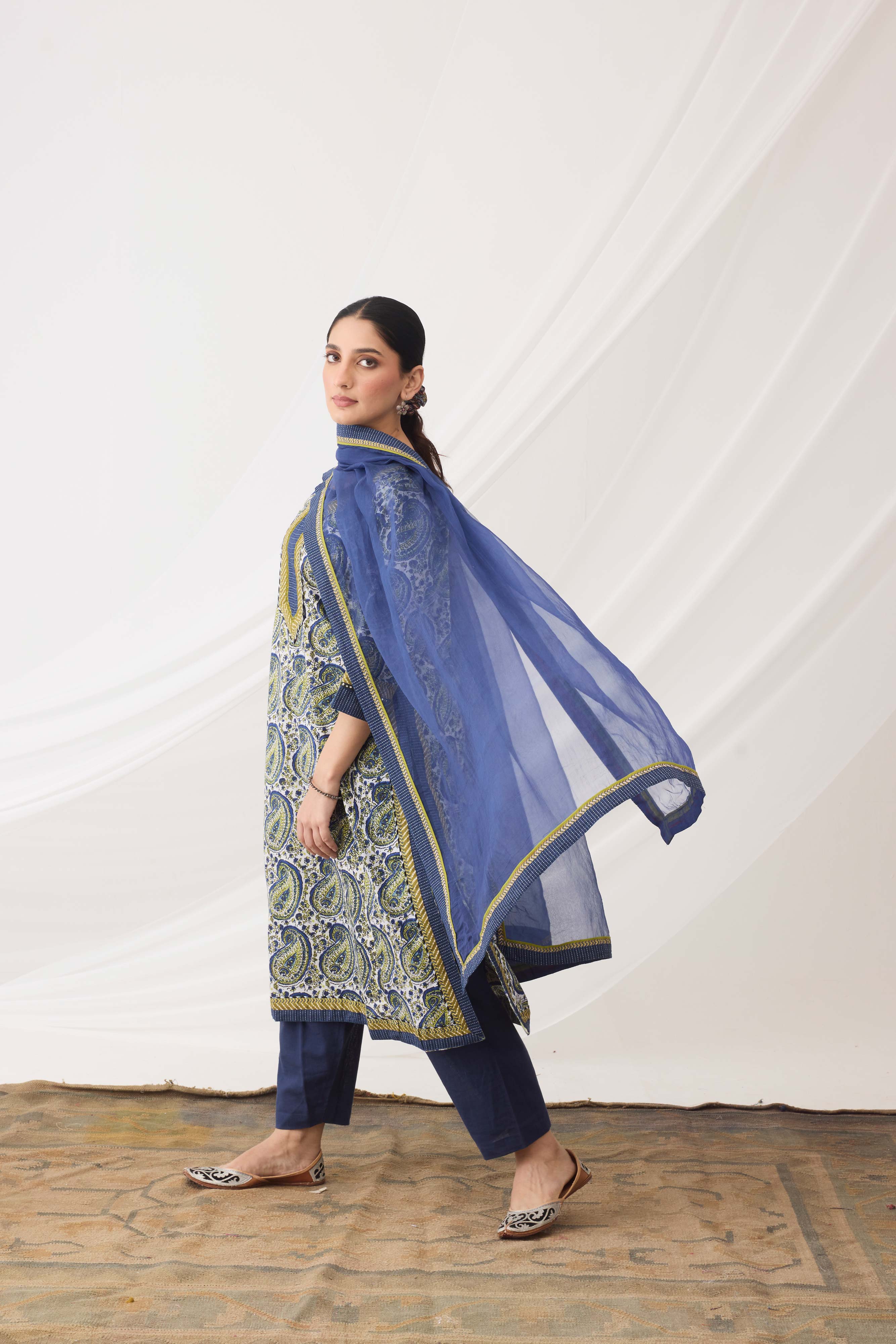 Medh Dupatta Blue (9963993137451)