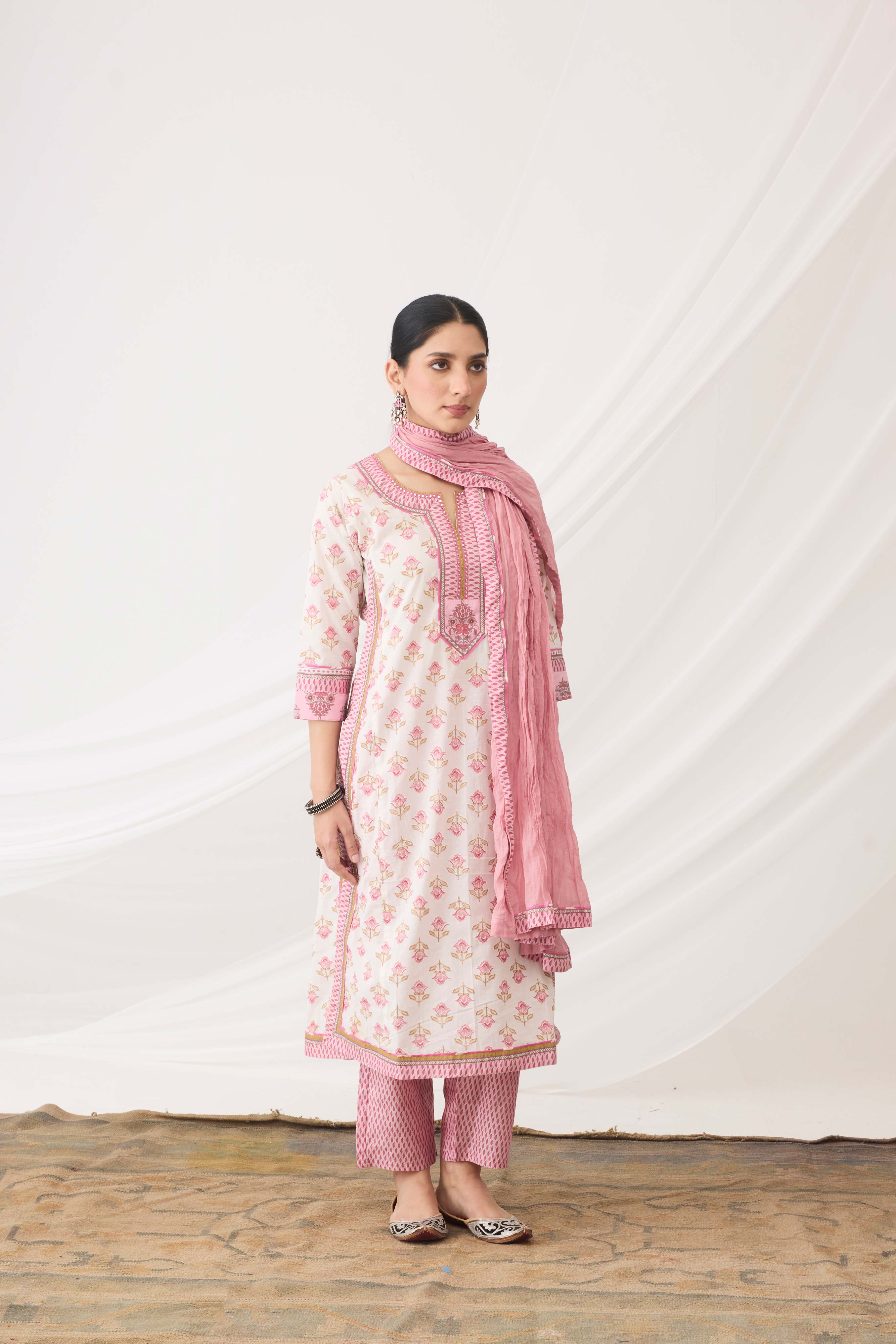 Rozana Dupatta Light Pink (9967426470187)
