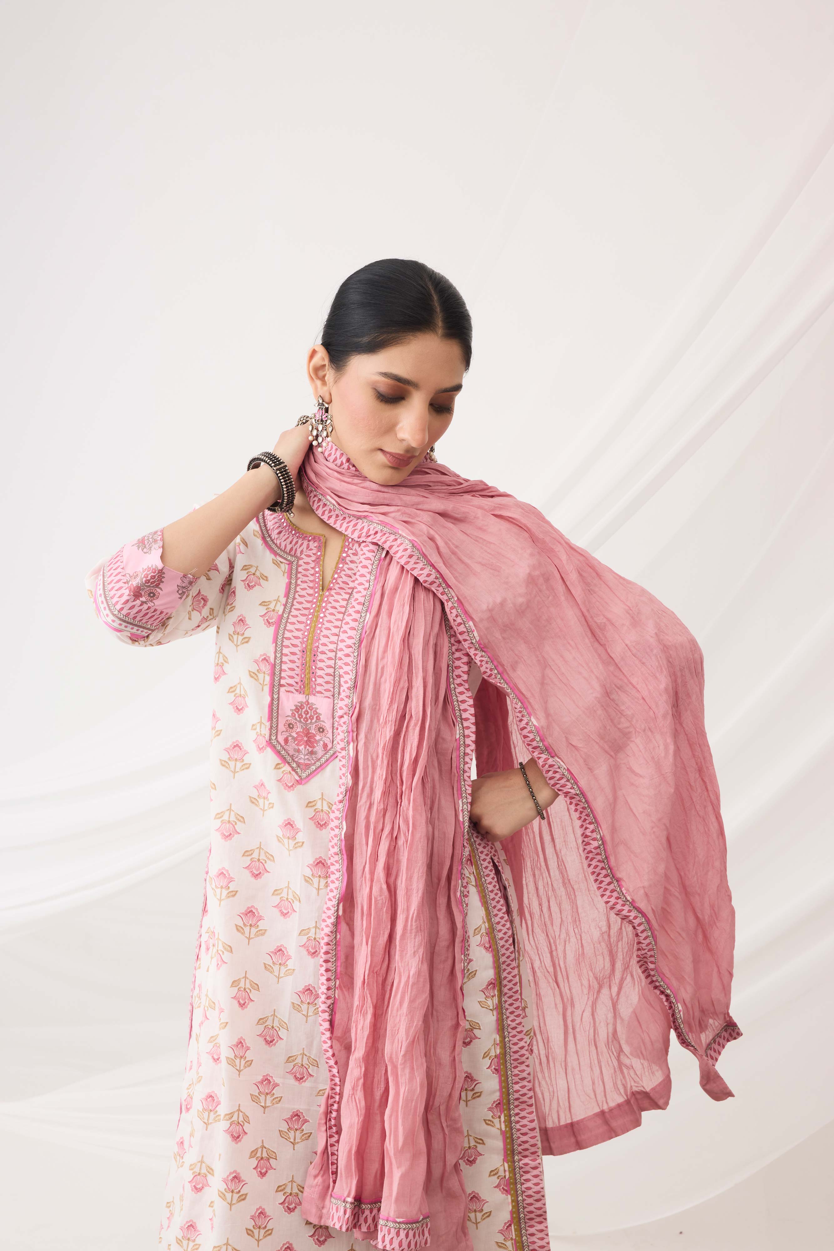 Rozana Dupatta Light Pink (9967426470187)