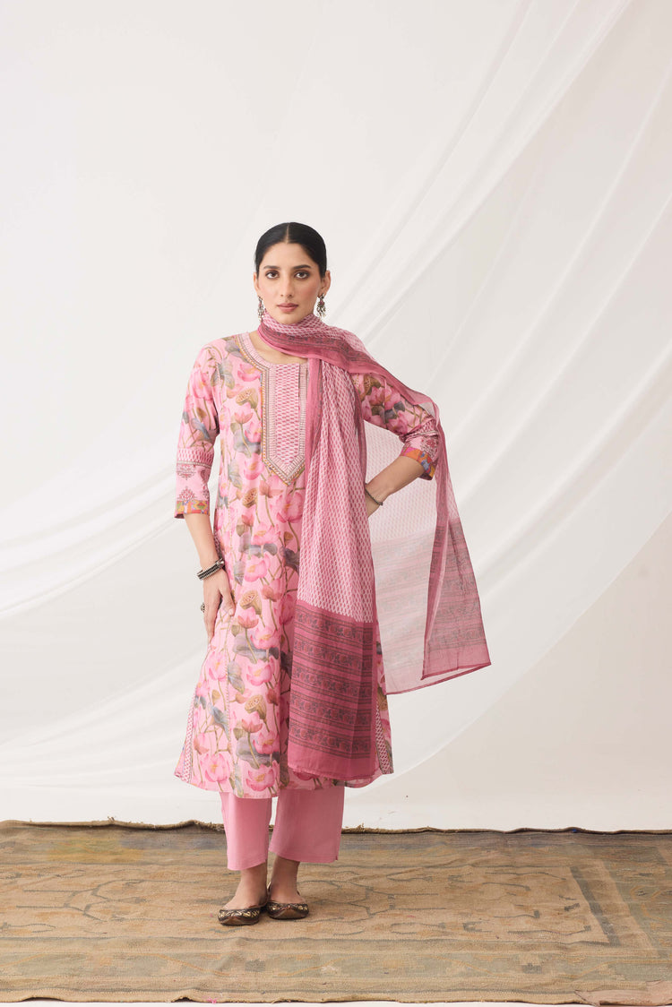 Printed Dupatta Light Pink (9966447886635)