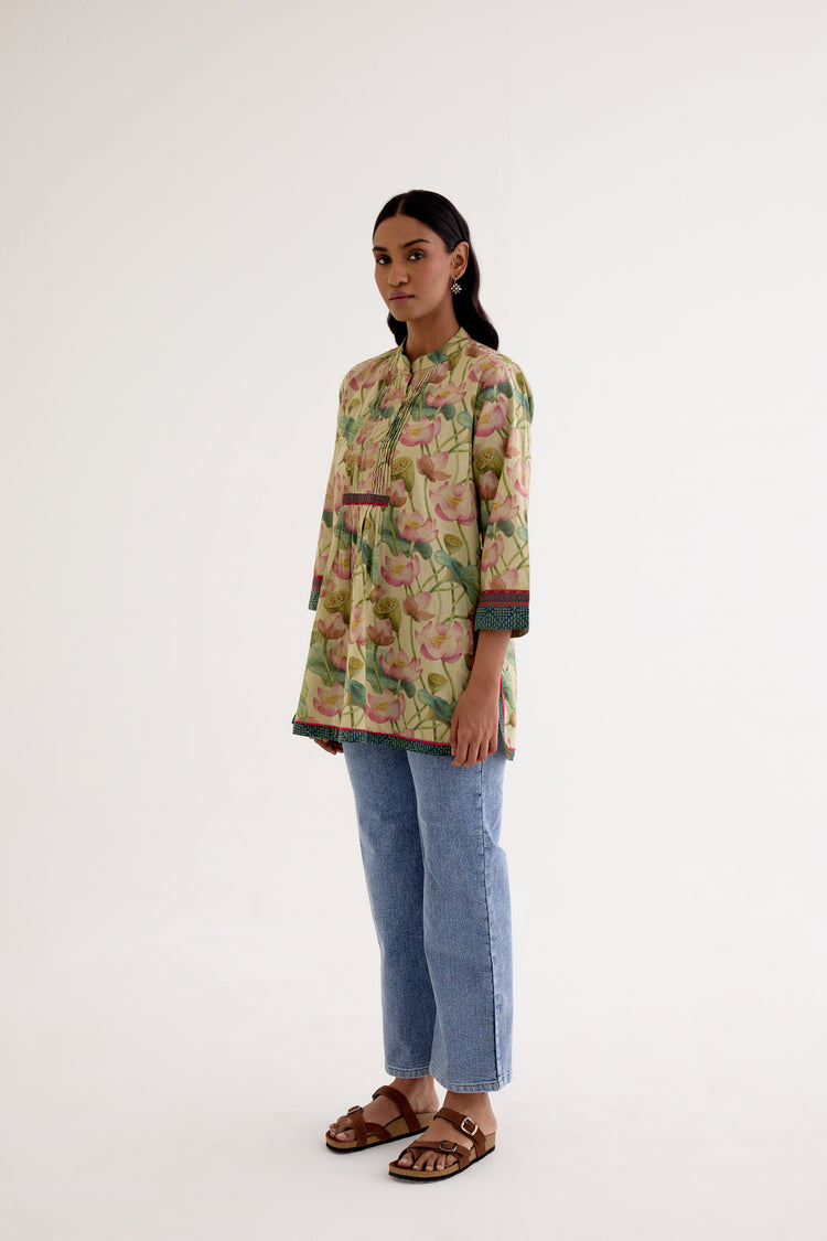 Rozana Ajrakh Kurti Blue (10049787986219)
