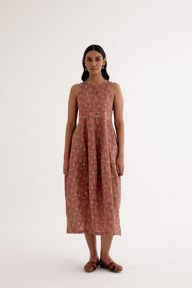 Balloon Dress Rust (10049785495851)