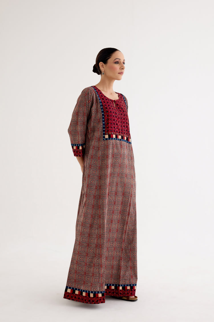 Rozana Caftan Maroon (10049788379435)