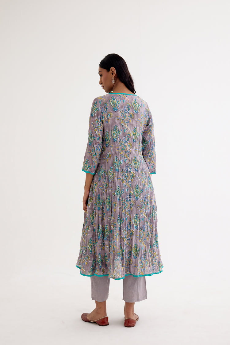Tropical Kurta Grey (10049765048619)