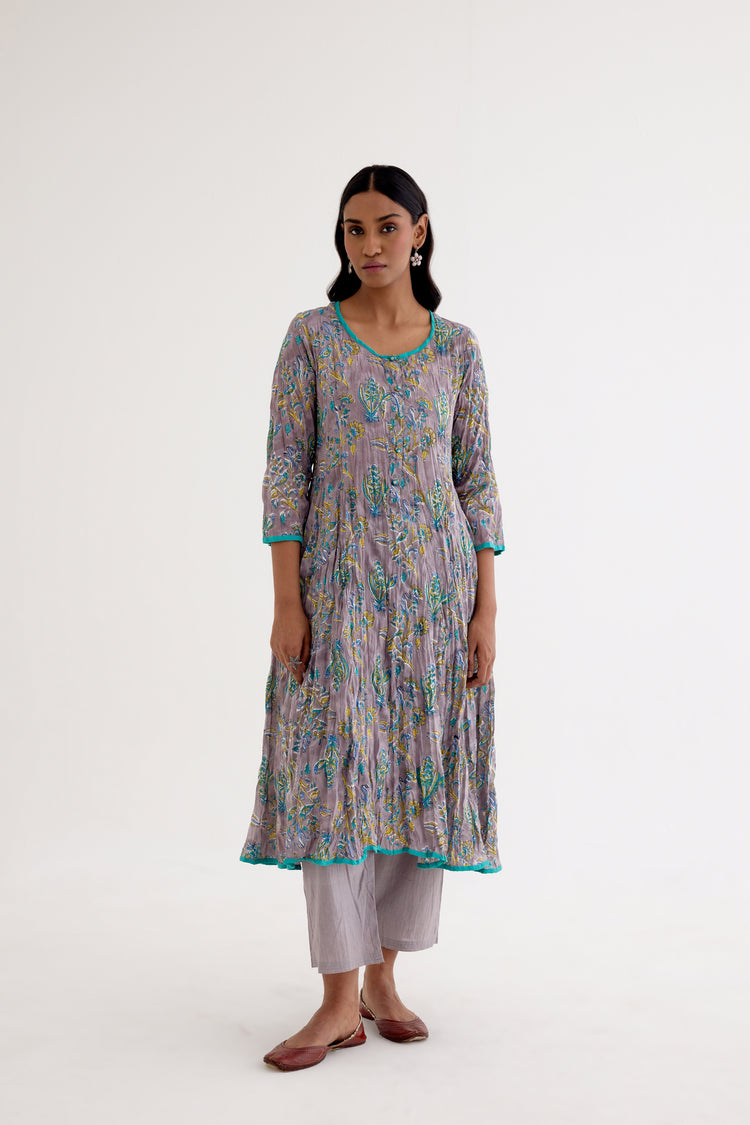 Tropical Kurta Grey (10049765048619)