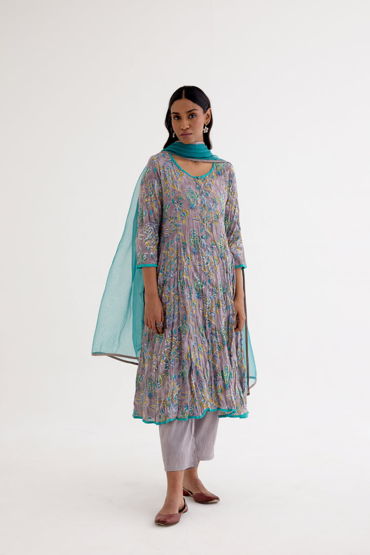 Tropical Kurta Grey (10049765048619)