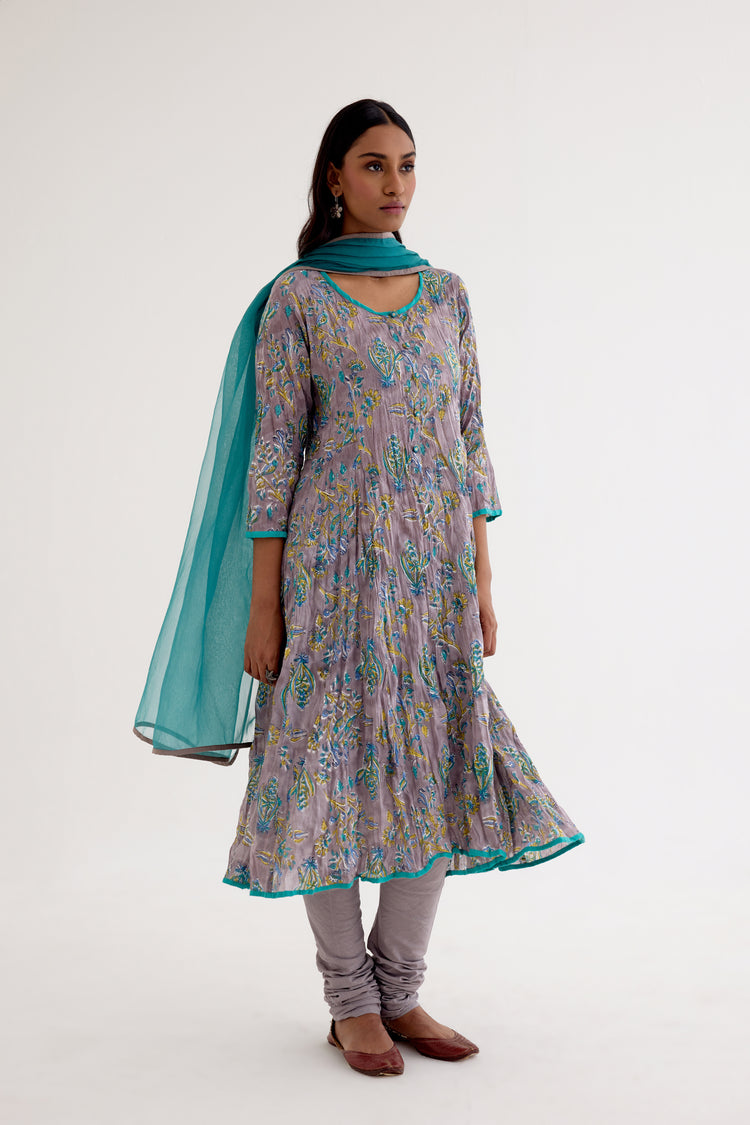 Tropical Kurta Grey (10049765048619)