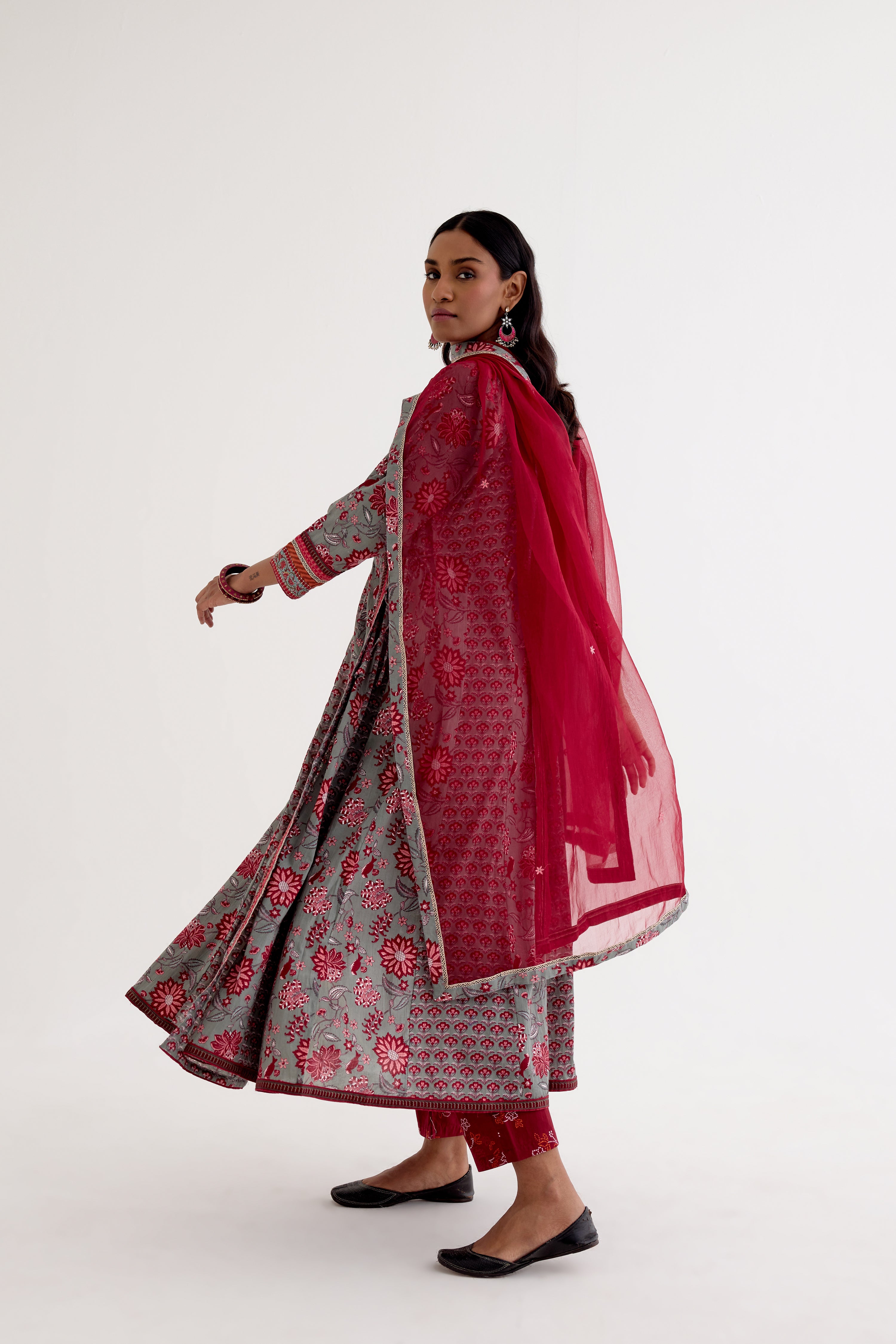 Ira  Dupatta Dark Pink (10049623949611)