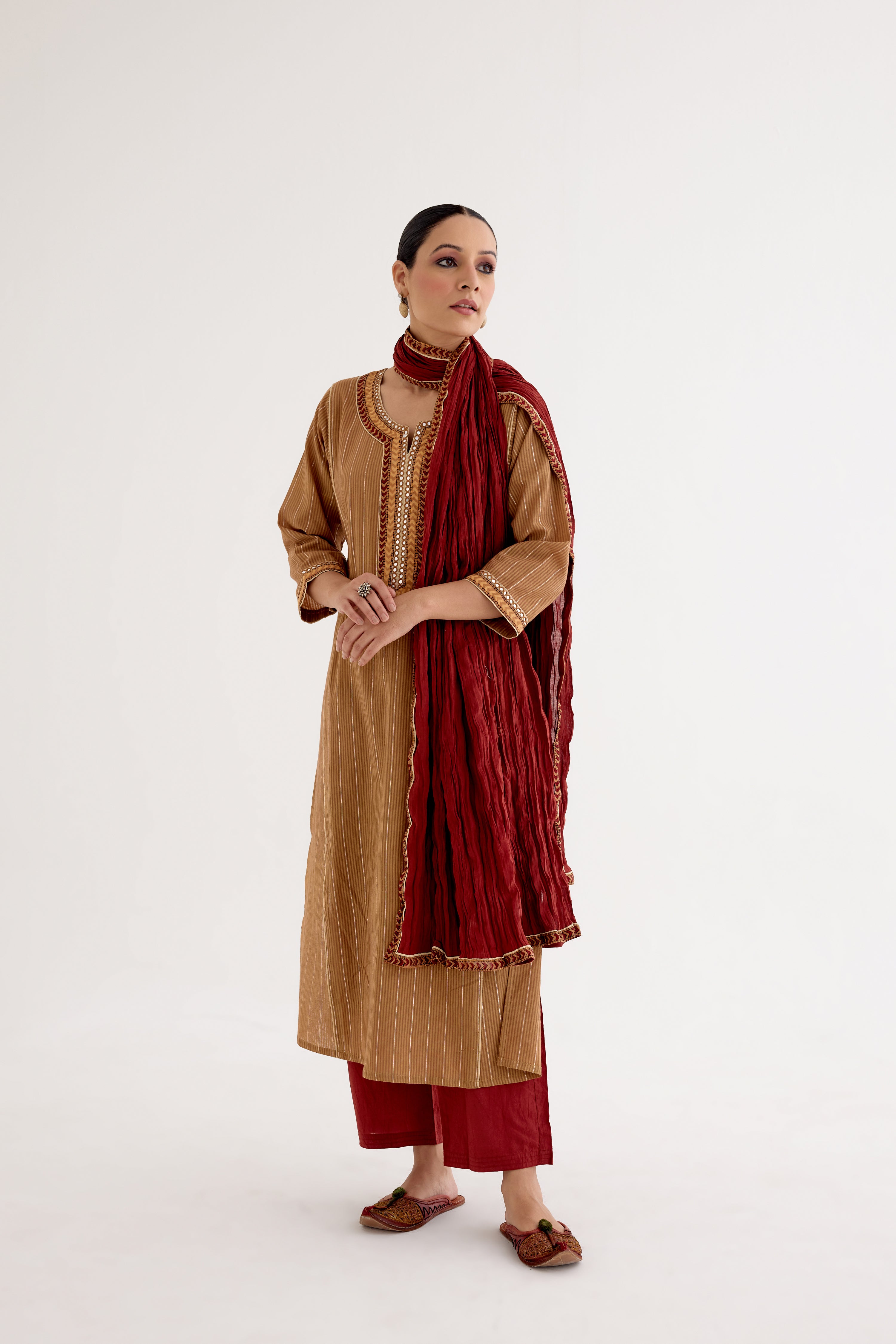 Dienne Dupatta Maroon (10040157077803)
