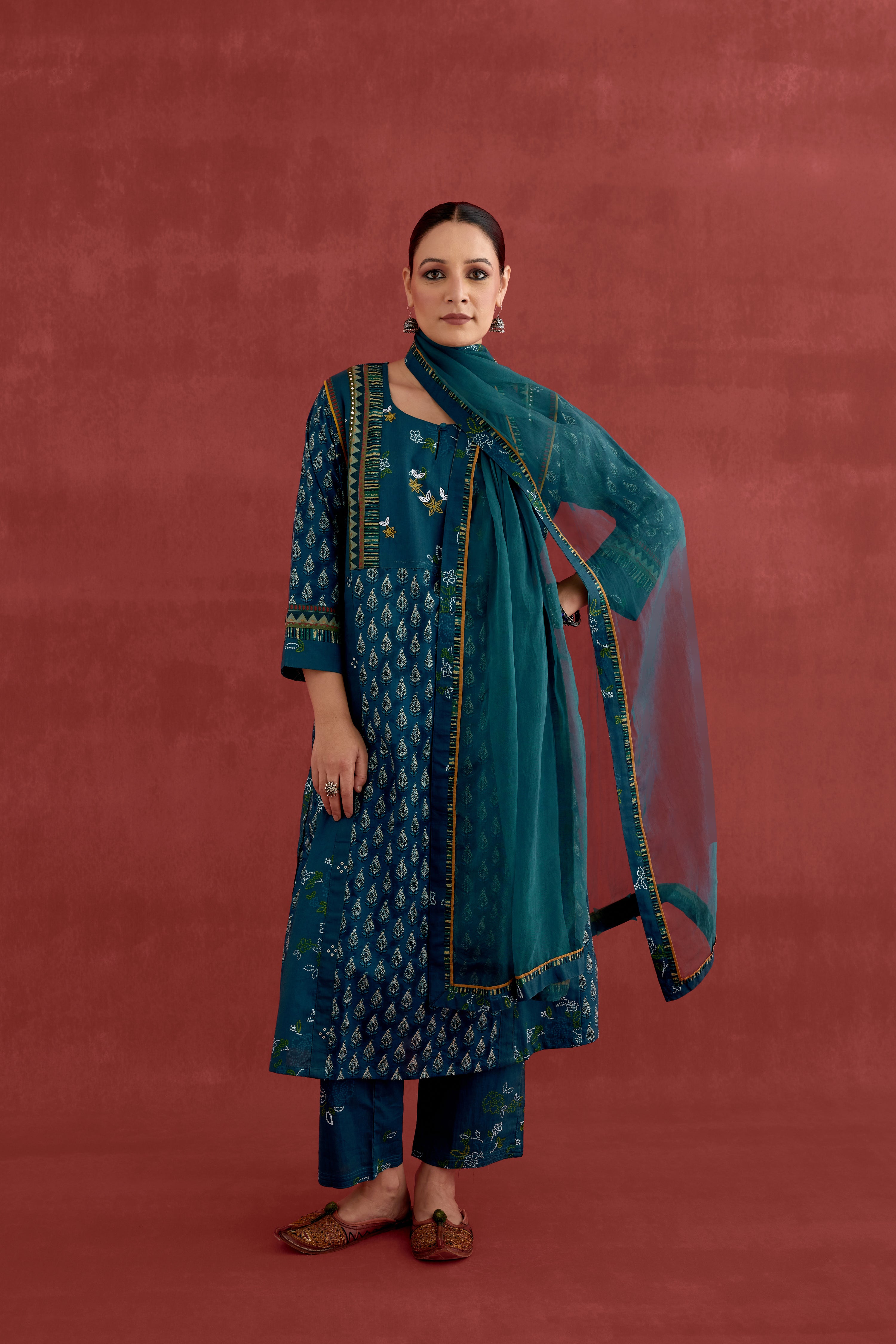 Medh Dupatta Teal Blue (10039632691499)