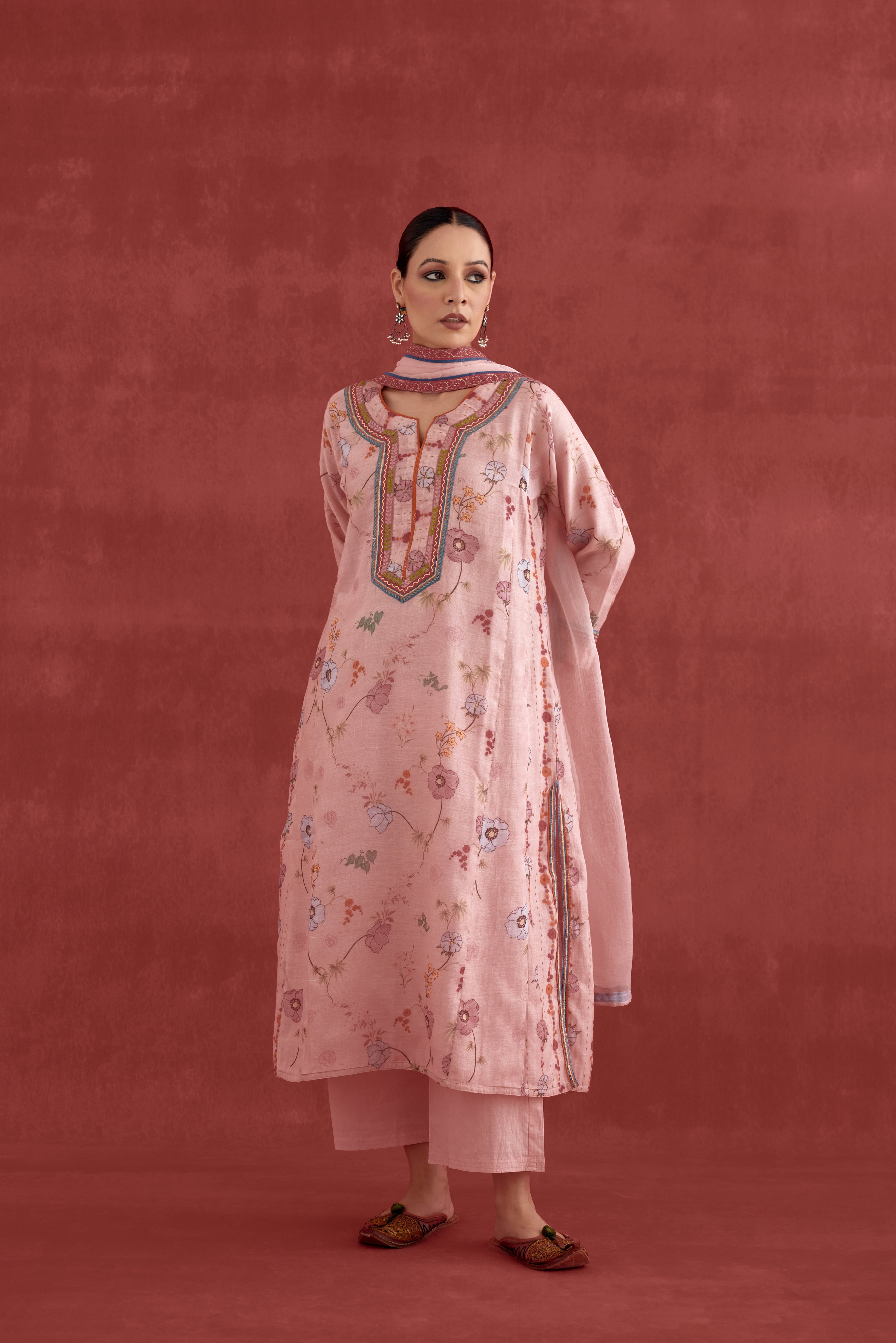 Medh Dupatta Baby Pink (10039407771947)