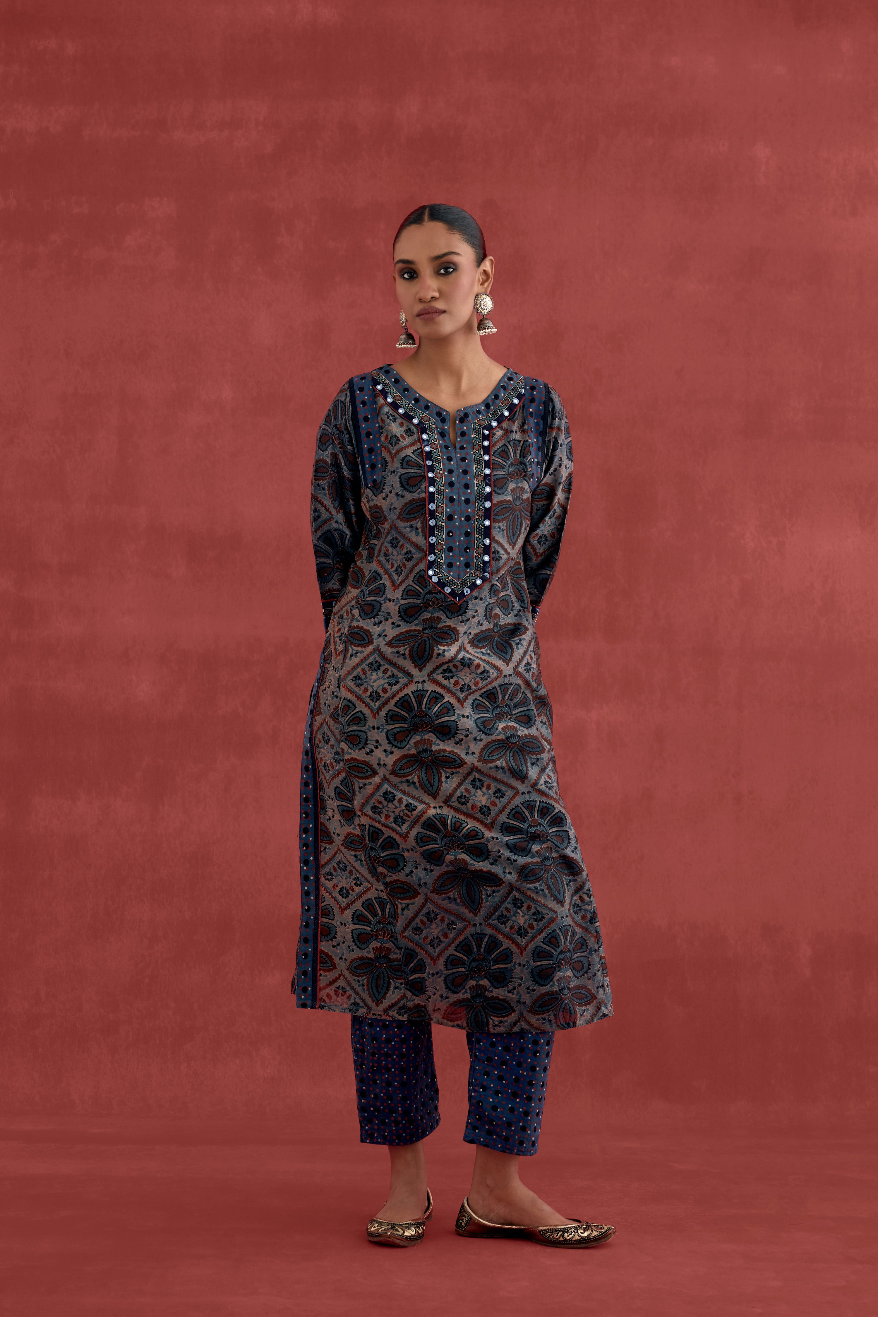 Ananya Ajrakh Pant Blue (10039930126635)