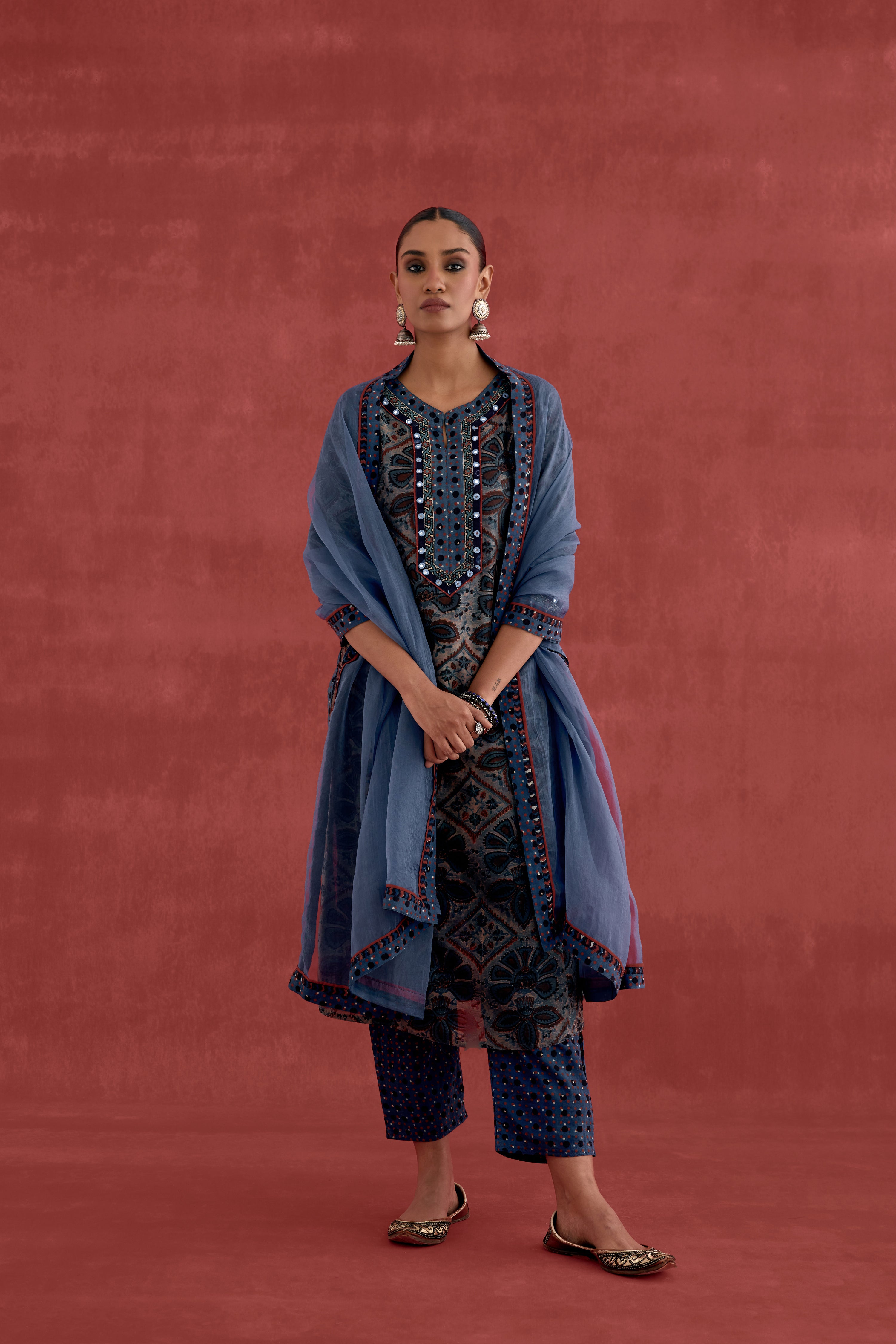 Medh Dupatta Blue (10039935271211)