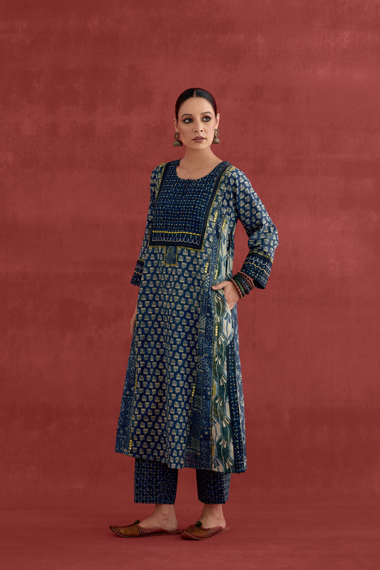 Ananya Ajrakh Pant Blue (10049060962603)