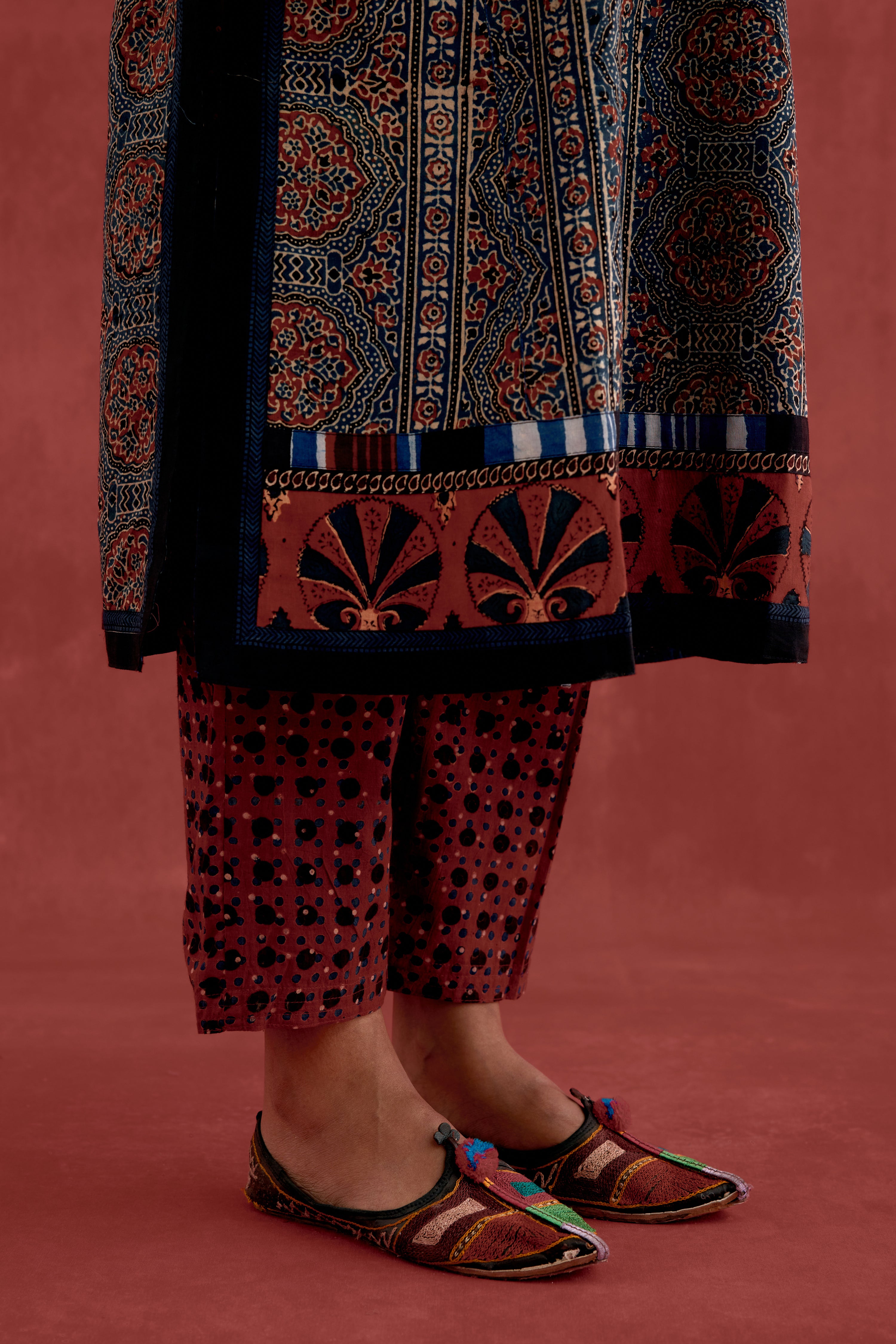 Ananya Ajrakh Pant Maroon (10049050870059)
