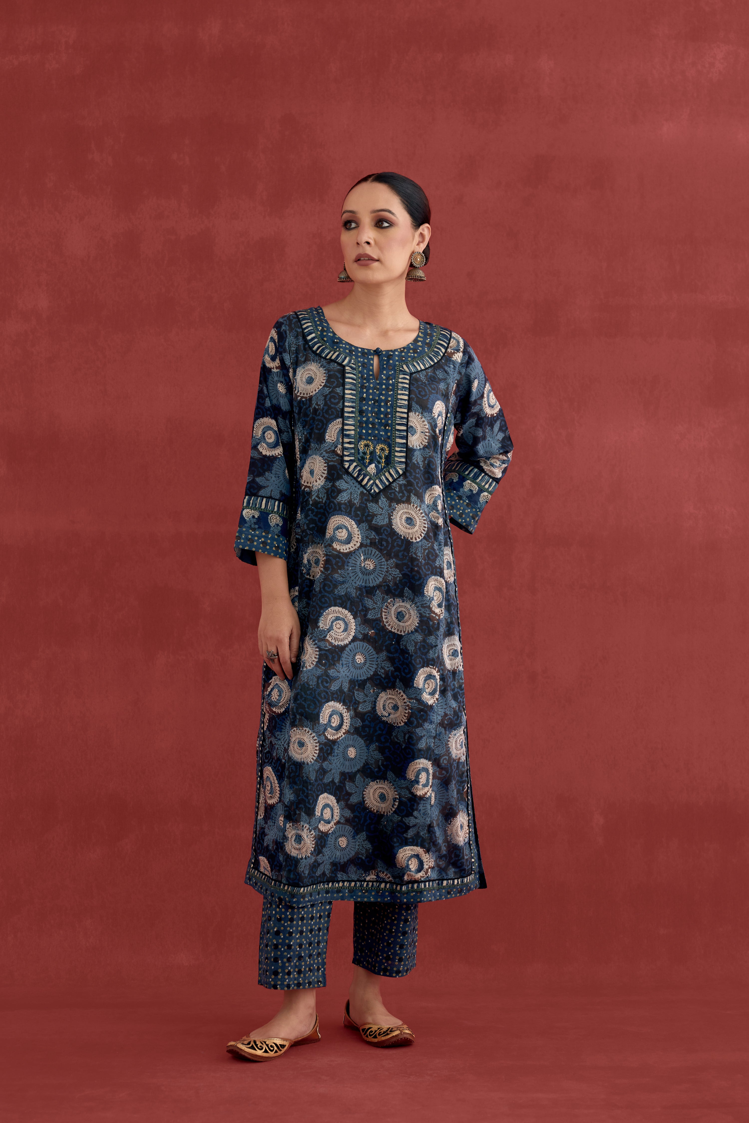 Ananya Ajrakh Pant Blue Green (10049225425195)