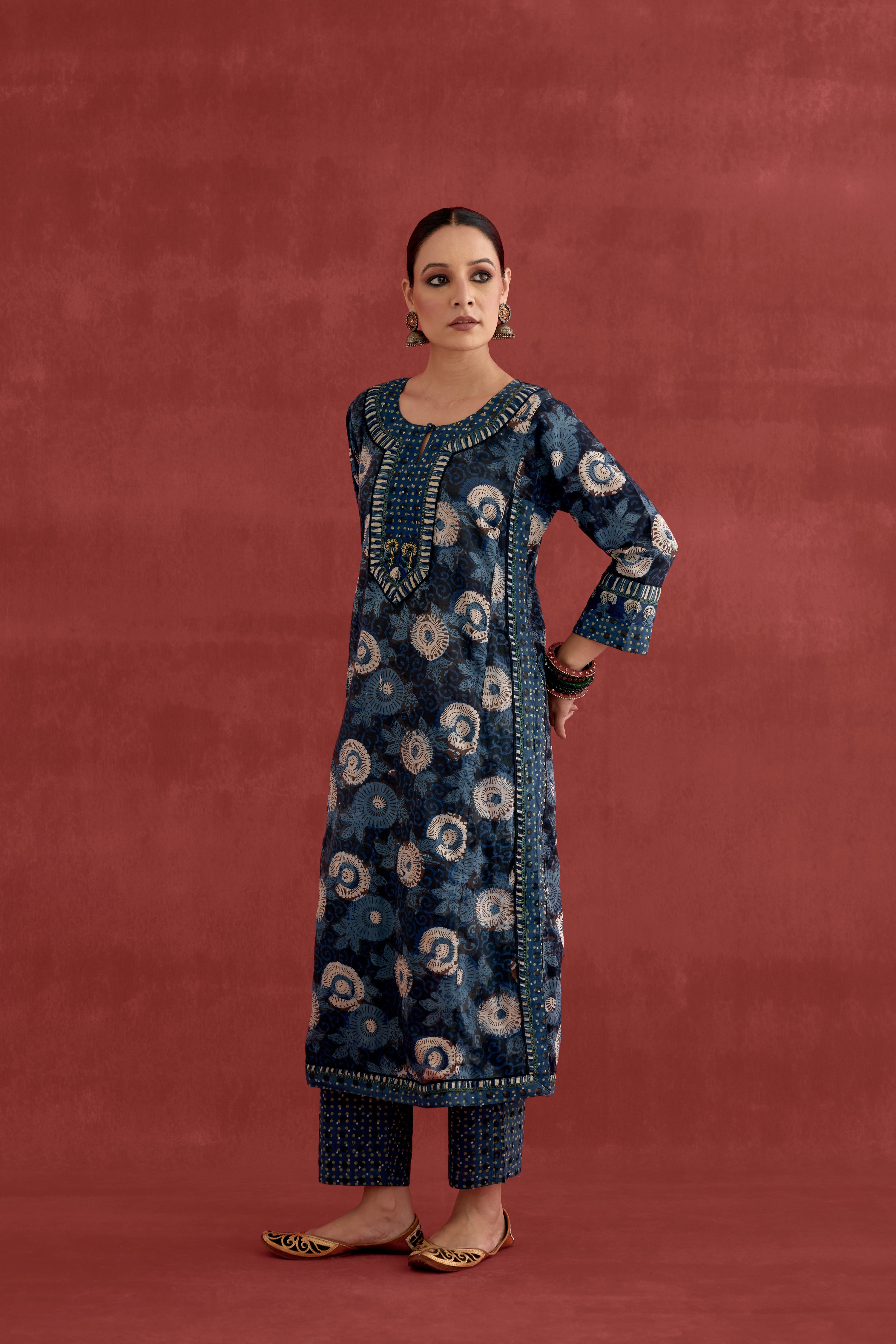 Ananya Ajrakh Pant Blue Green (10049225425195)