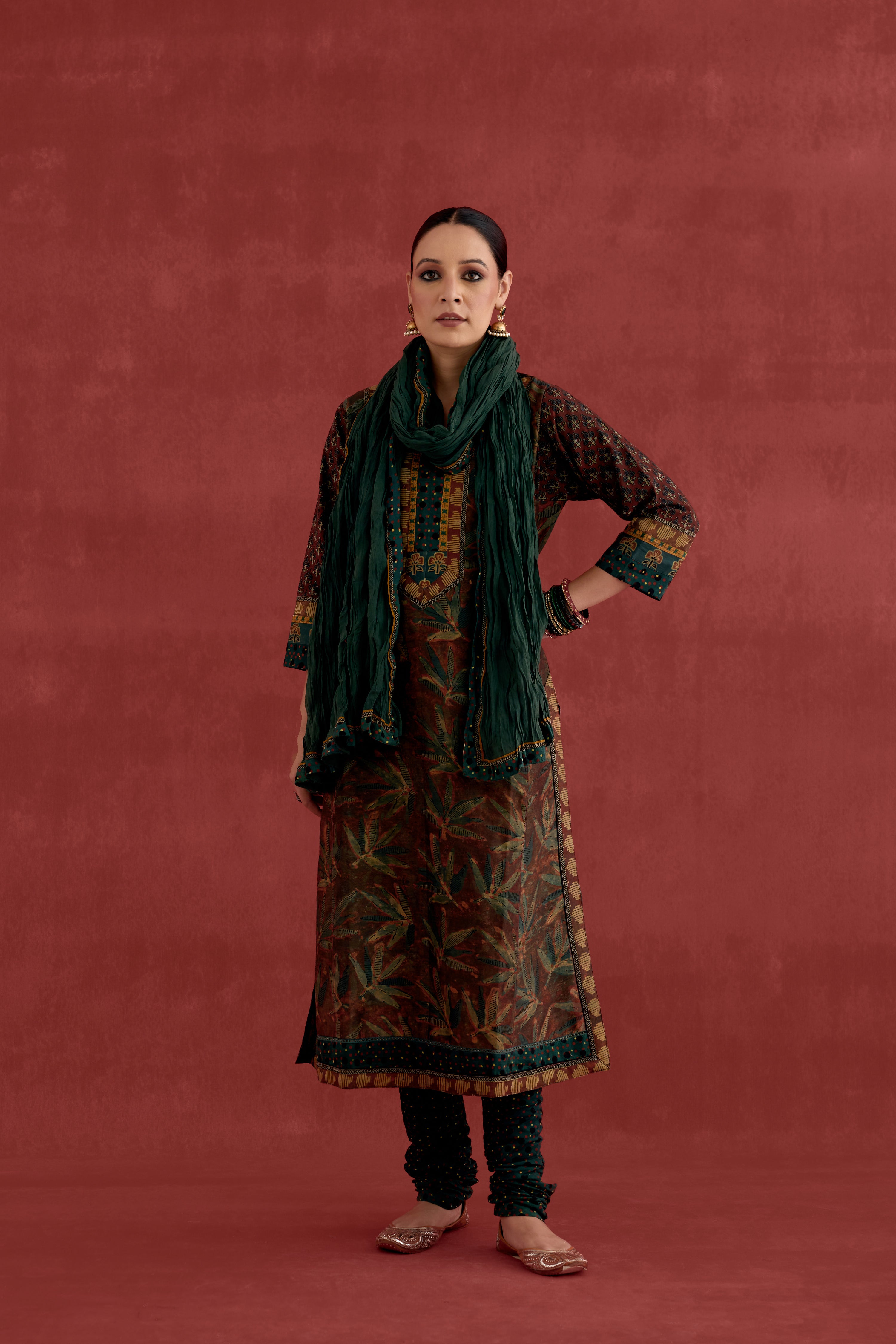 Rozana Ajrakh Bottom Dark Green (10039560405291)