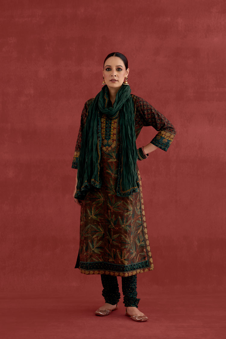 Rozana Ajrakh Bottom Dark Green (10039560405291)