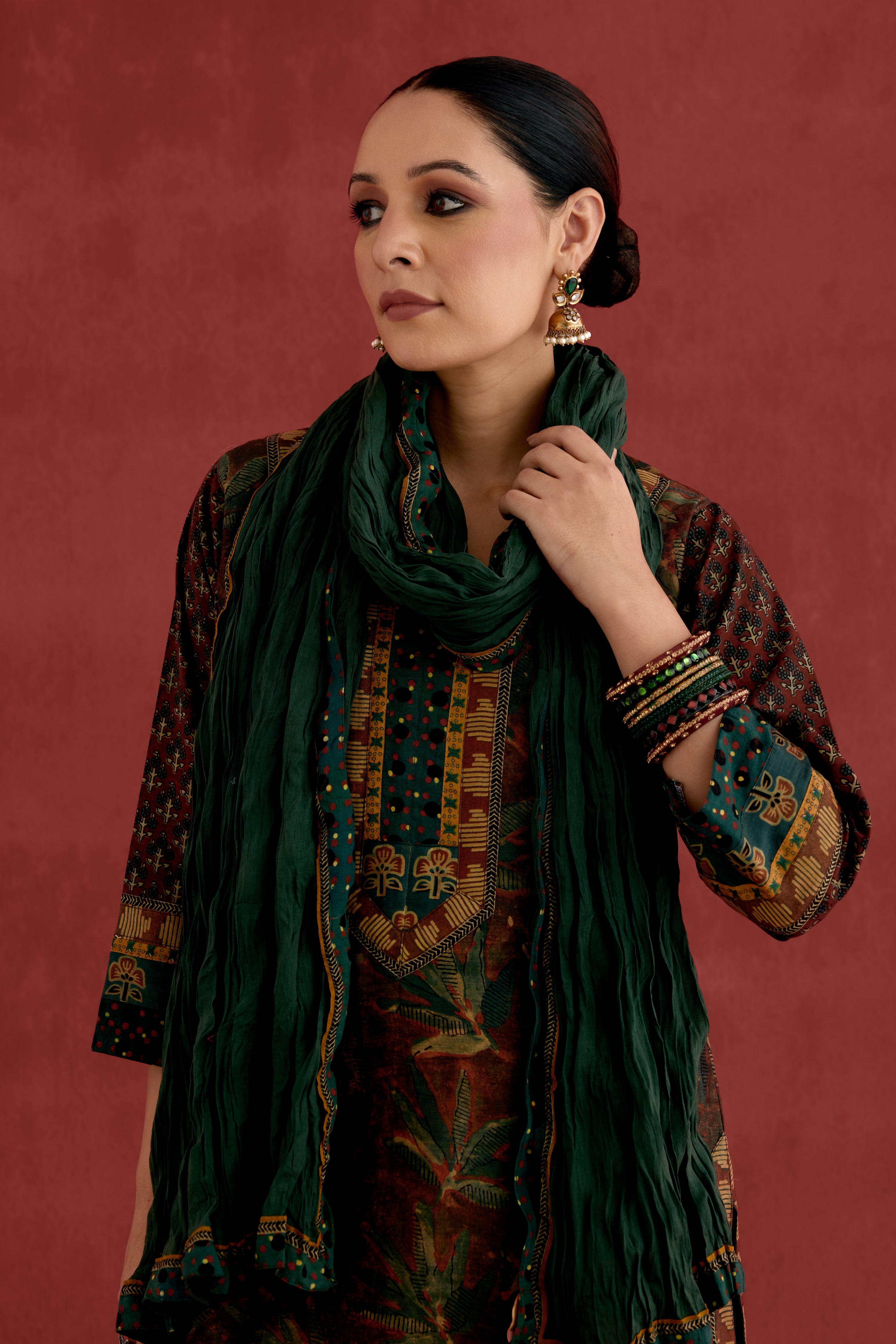 Rozana Dupatta Dark Green (10039564009771)