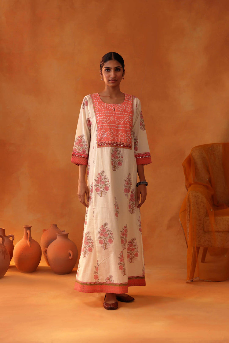 Yoke Caftan Cream (8439333388587)