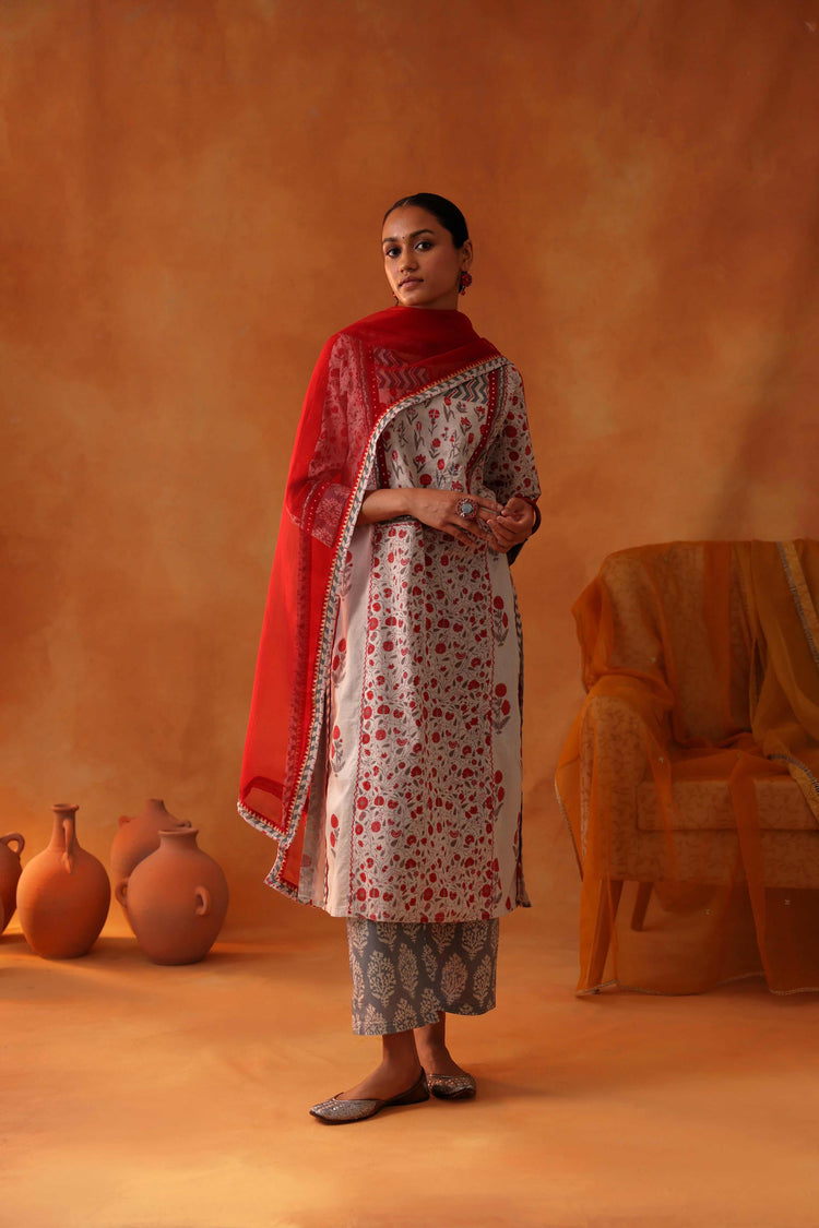 Rozana Chiffon Dupatta Orange (8497137418539)
