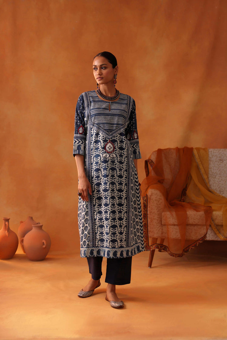 Miran Kurta Indigo (8439377690923)