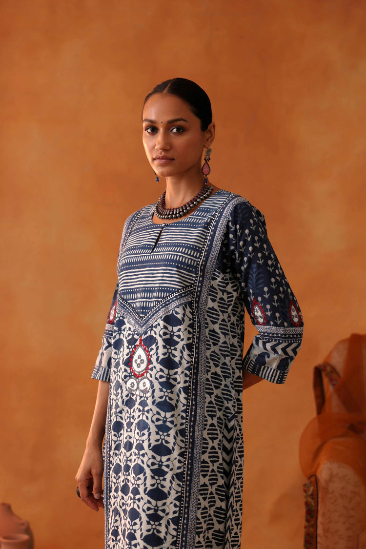 Miran Kurta Indigo (8439377690923)